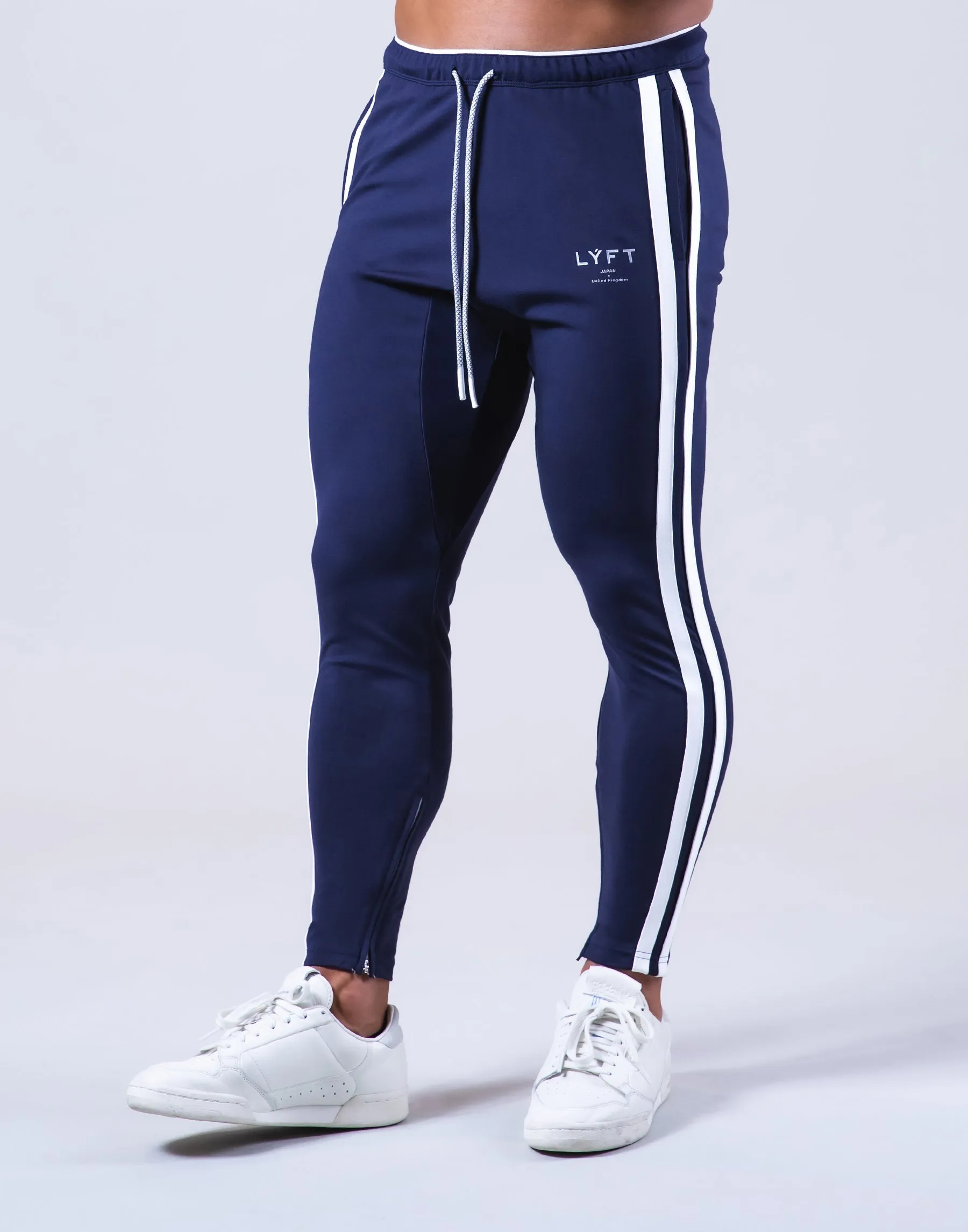 2Way Stretch 2 Line Pants - Navy/White