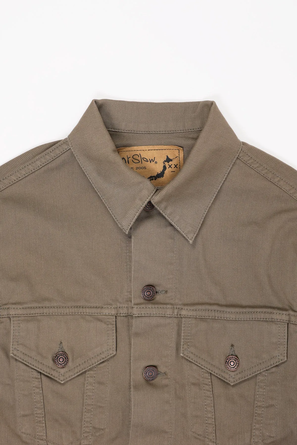 60's Cotton Pique Jacket - Dusty Olive