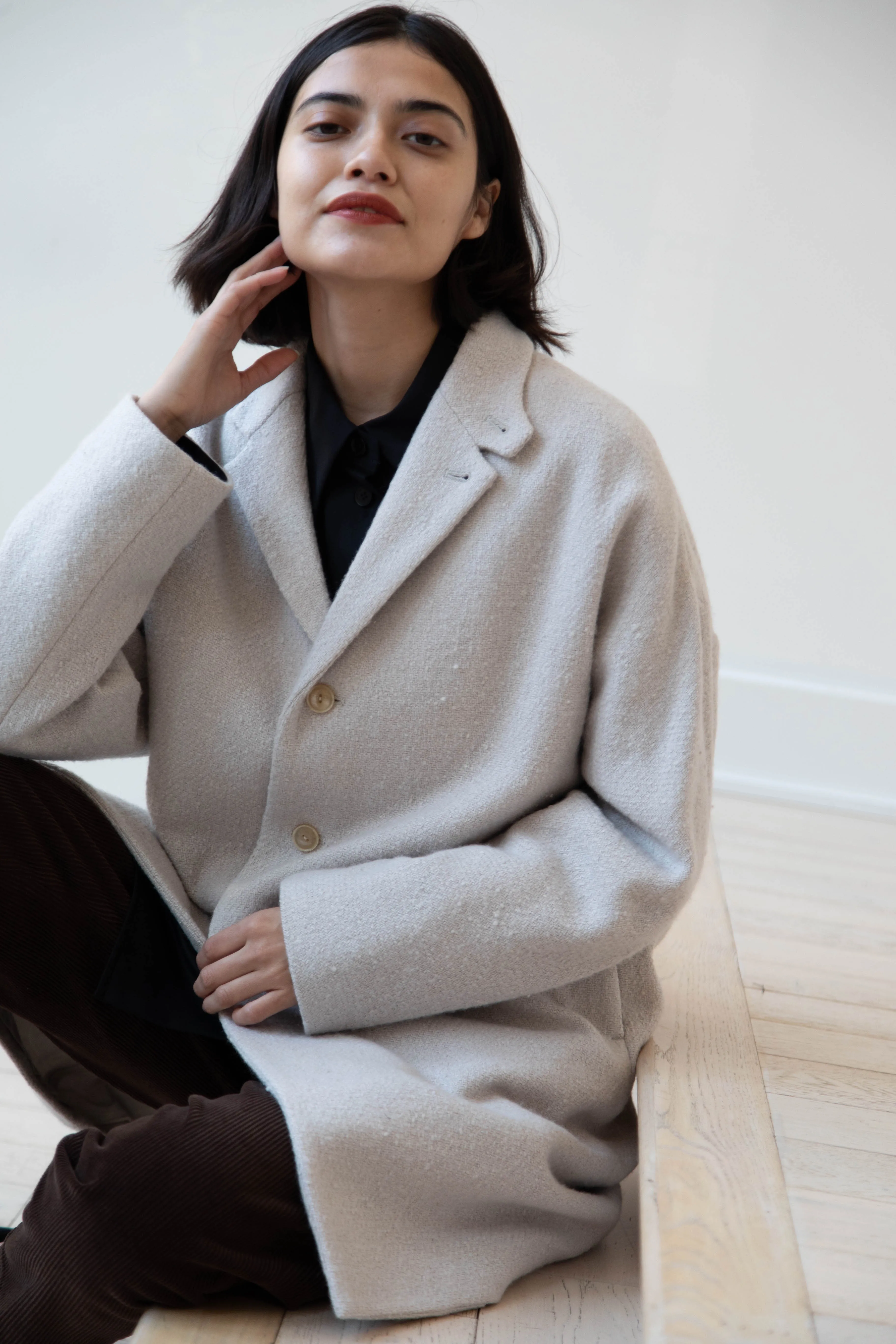 Arts & Science | Grandpa City Coat in Gray Beige