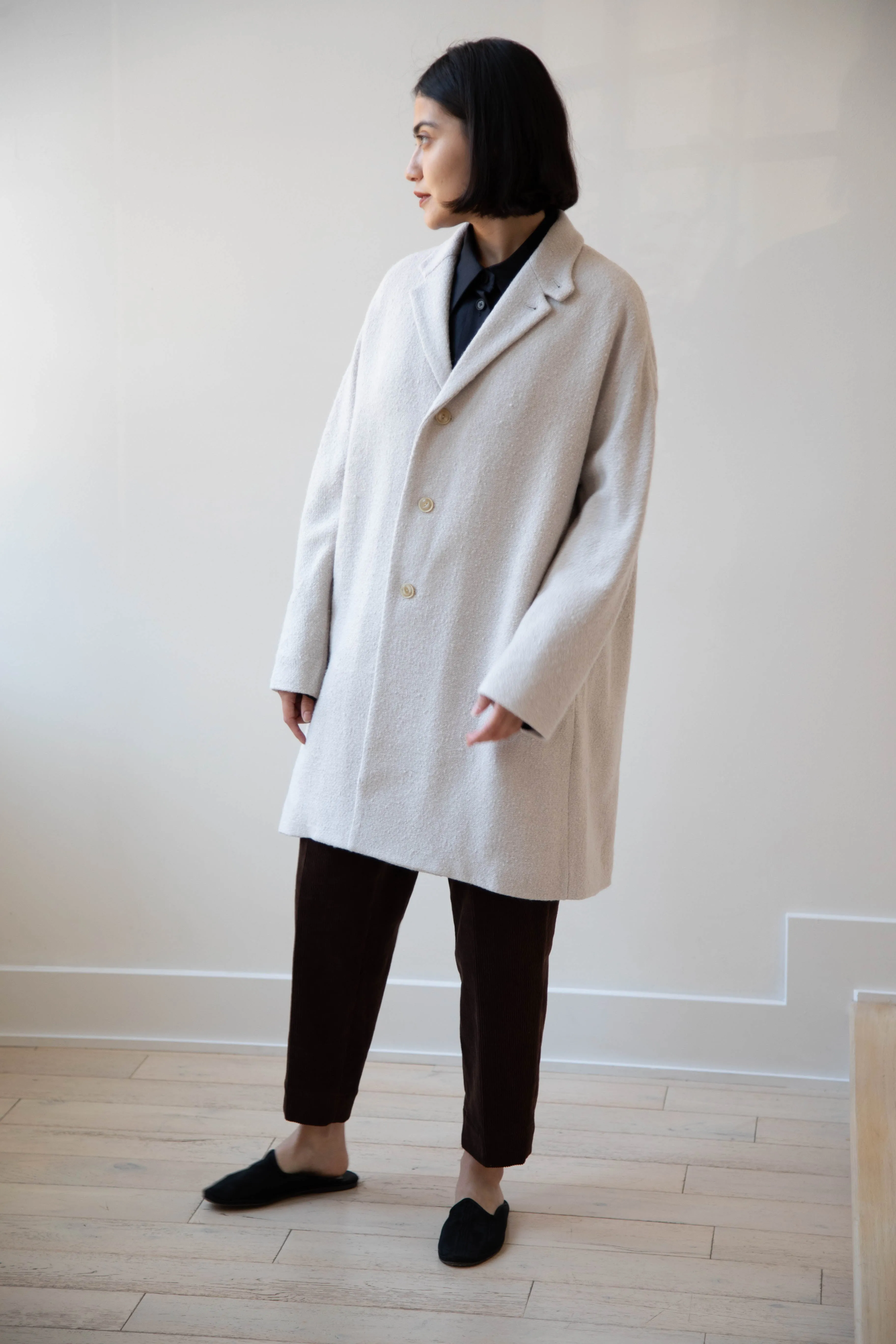 Arts & Science | Grandpa City Coat in Gray Beige