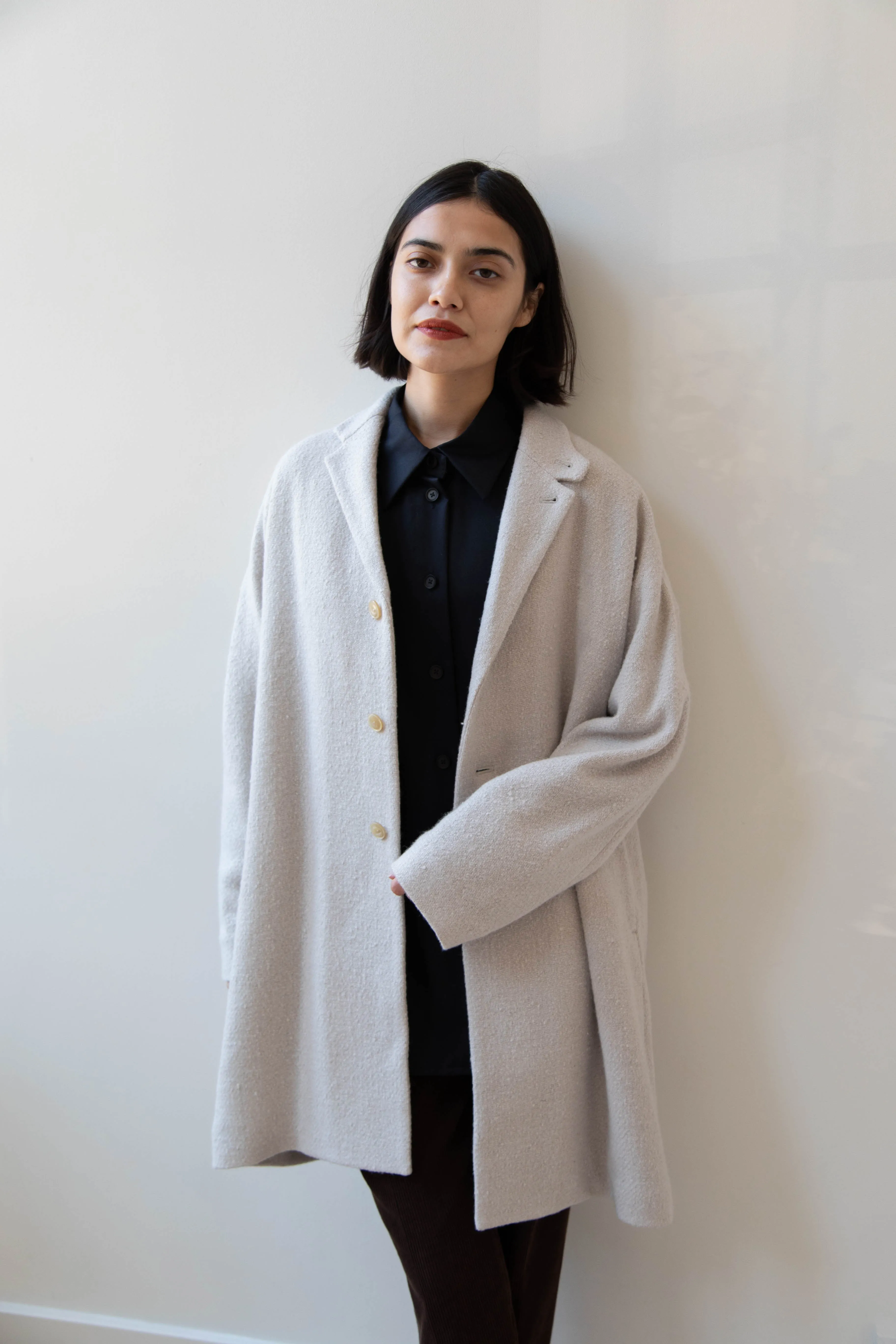 Arts & Science | Grandpa City Coat in Gray Beige