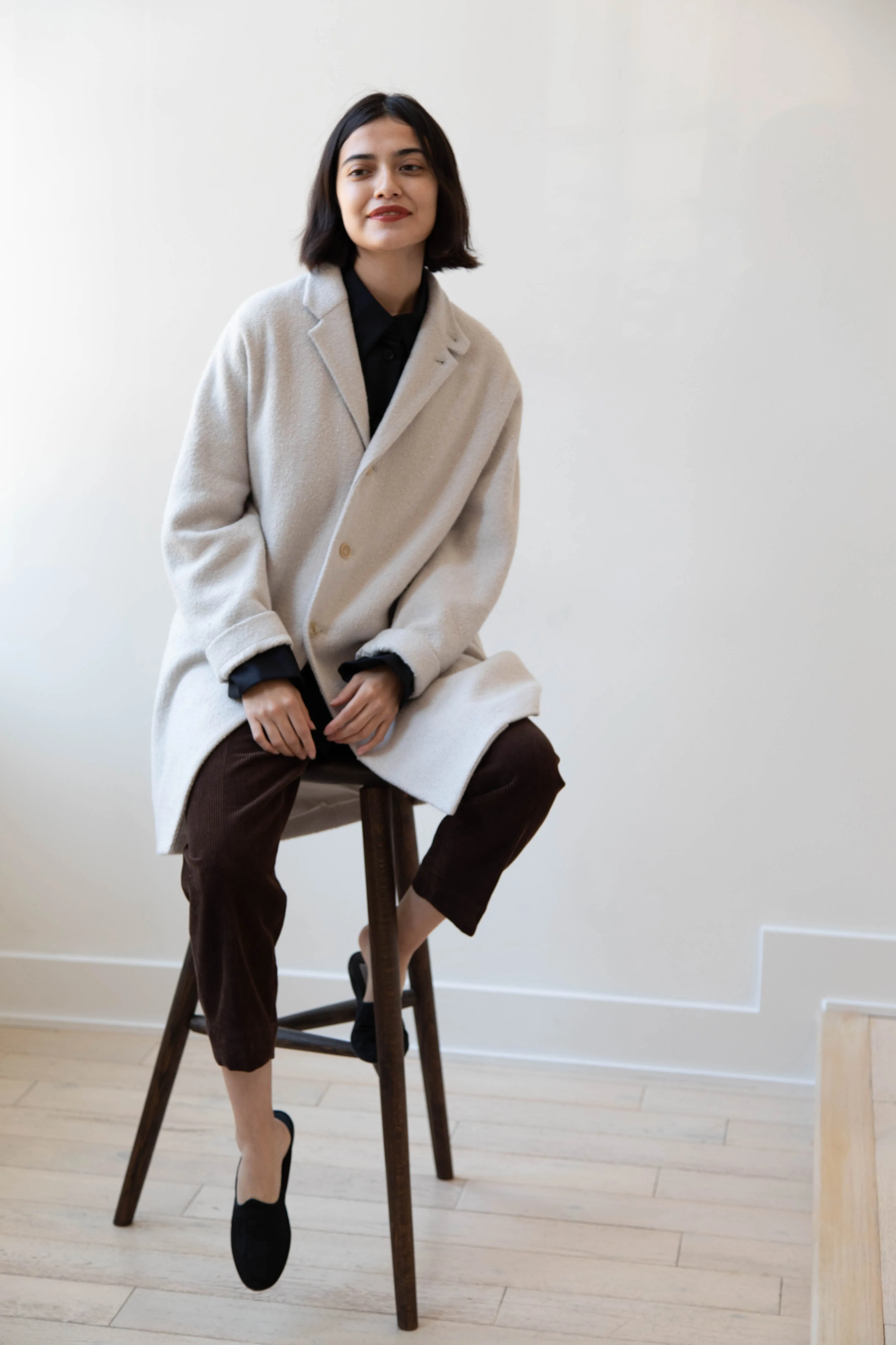 Arts & Science | Grandpa City Coat in Gray Beige