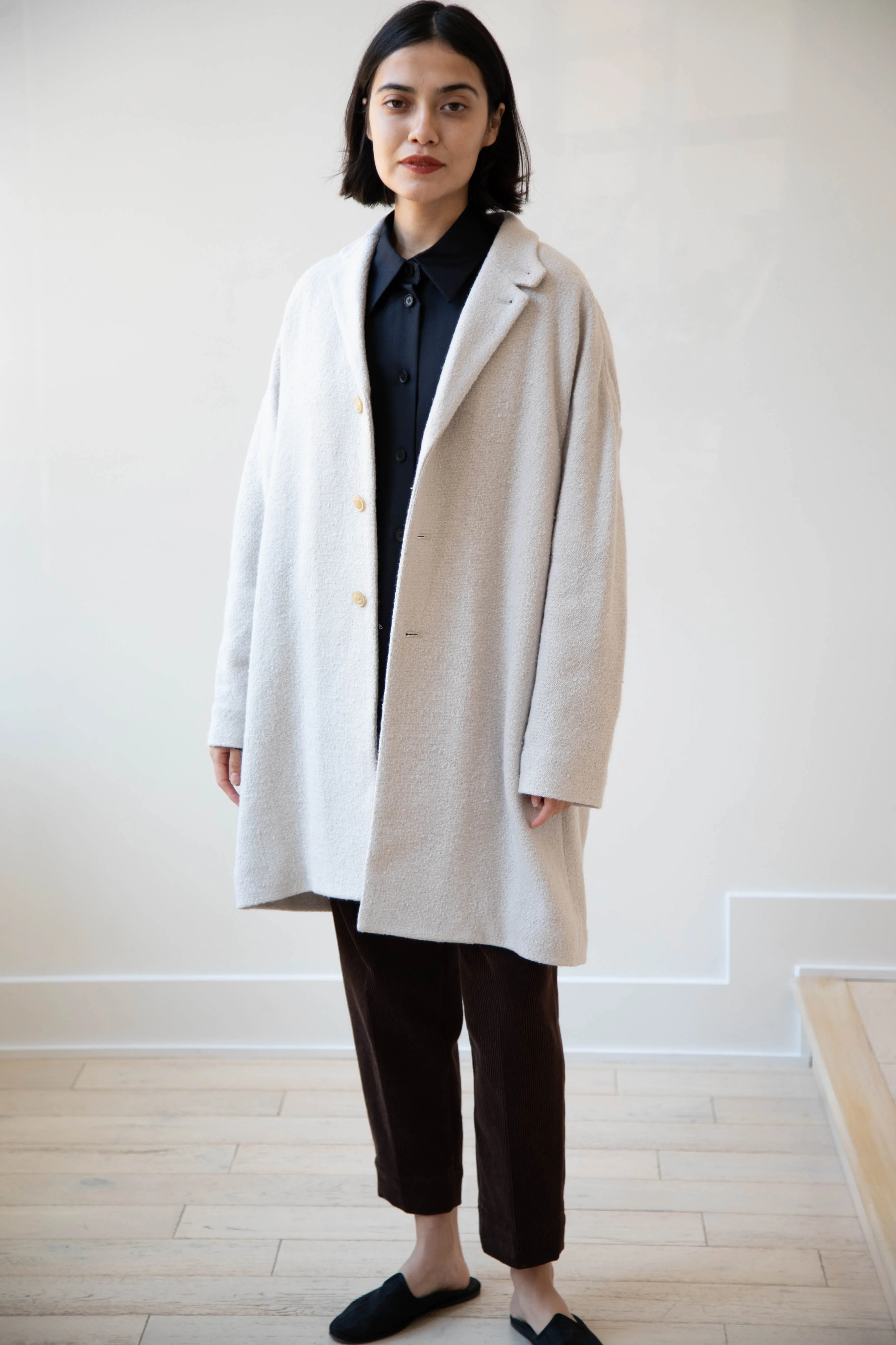 Arts & Science | Grandpa City Coat in Gray Beige