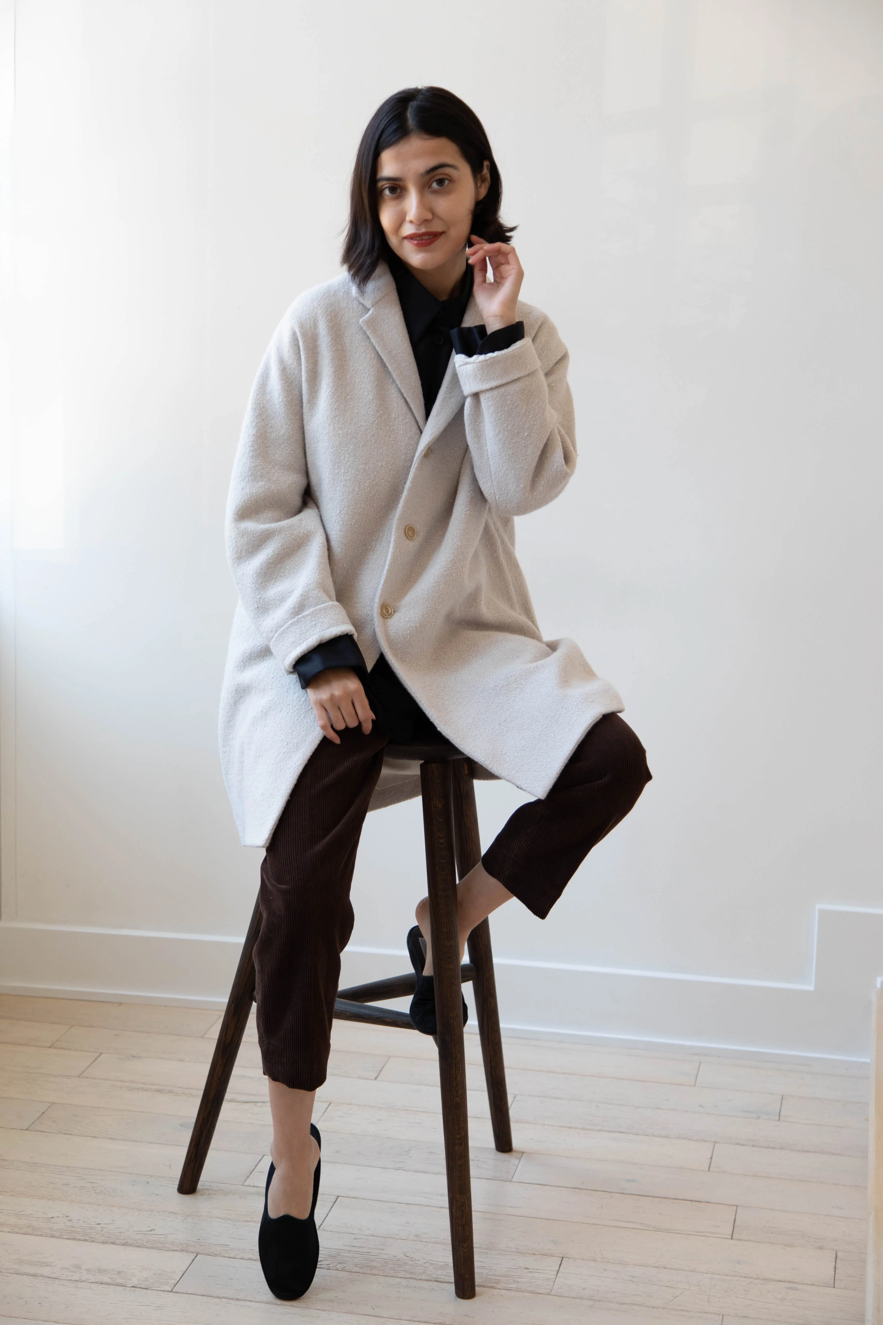 Arts & Science | Grandpa City Coat in Gray Beige