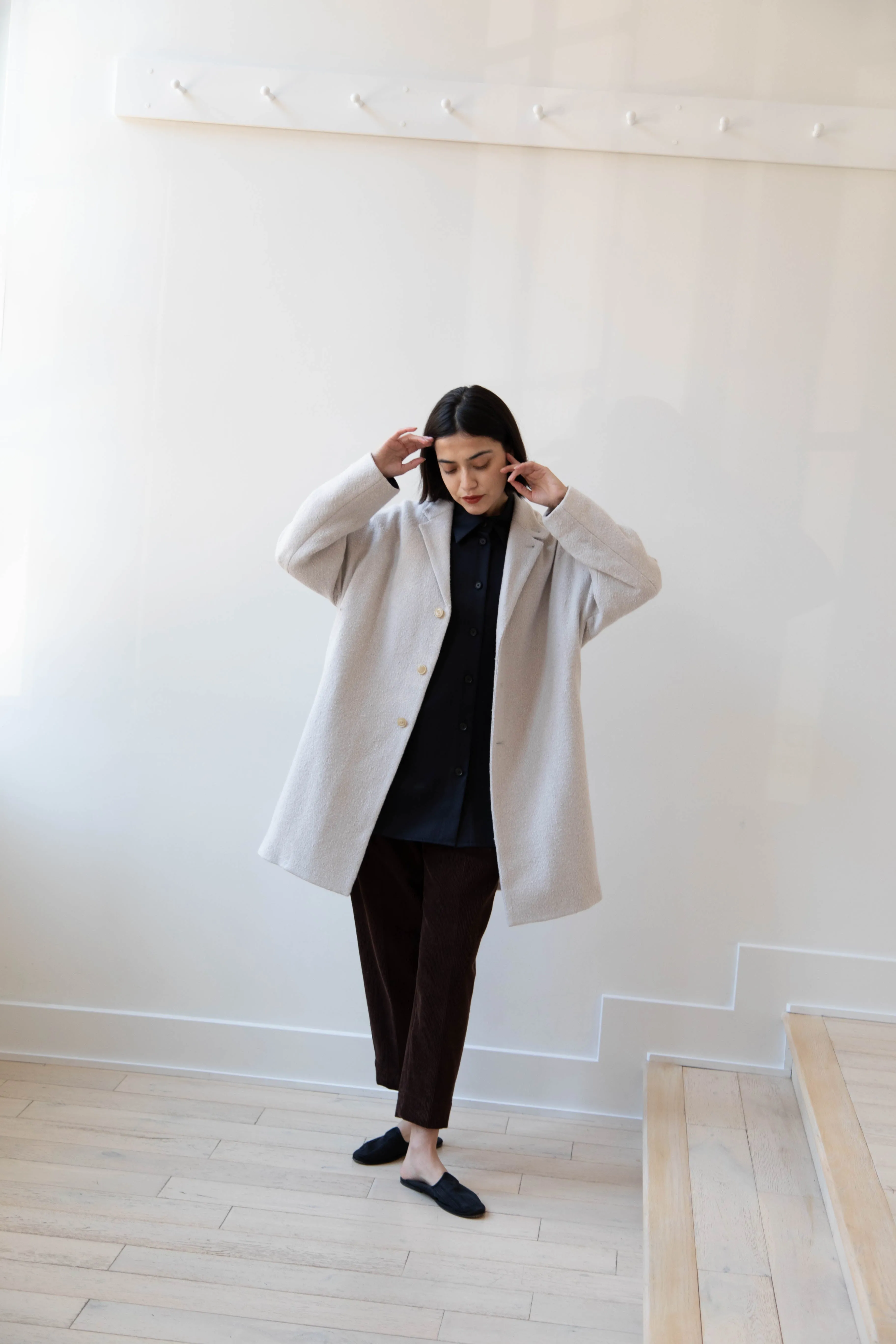 Arts & Science | Grandpa City Coat in Gray Beige