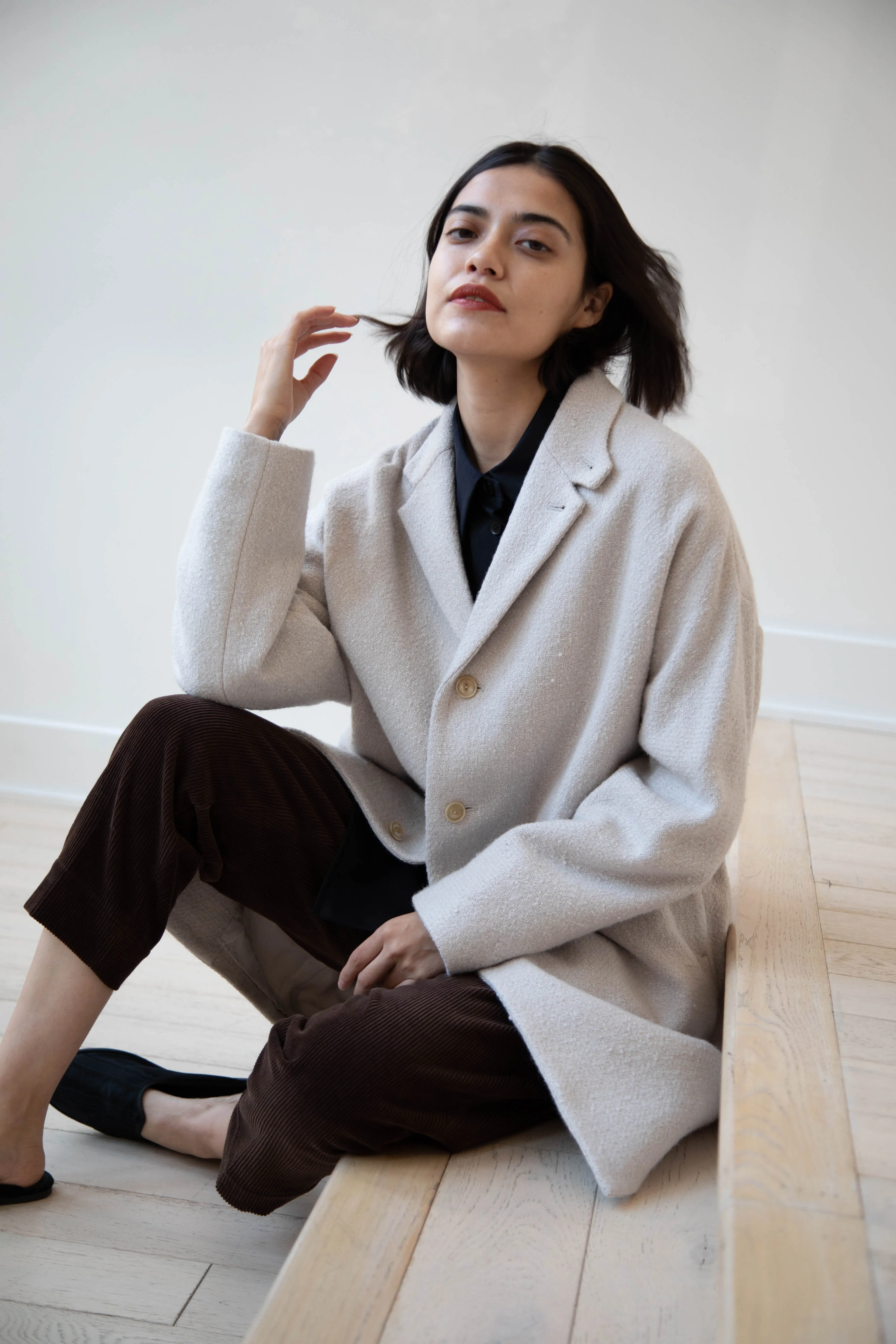 Arts & Science | Grandpa City Coat in Gray Beige