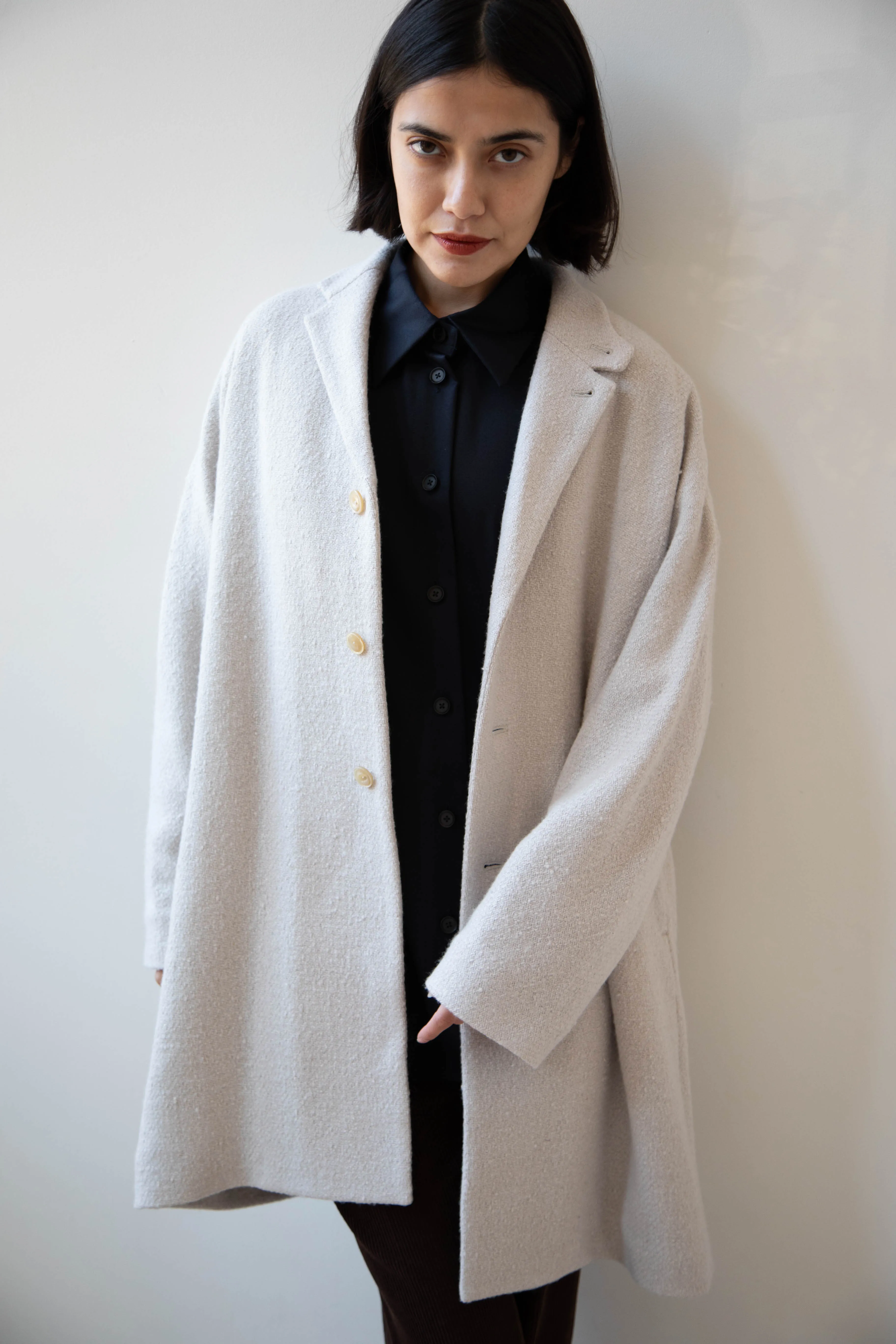 Arts & Science | Grandpa City Coat in Gray Beige