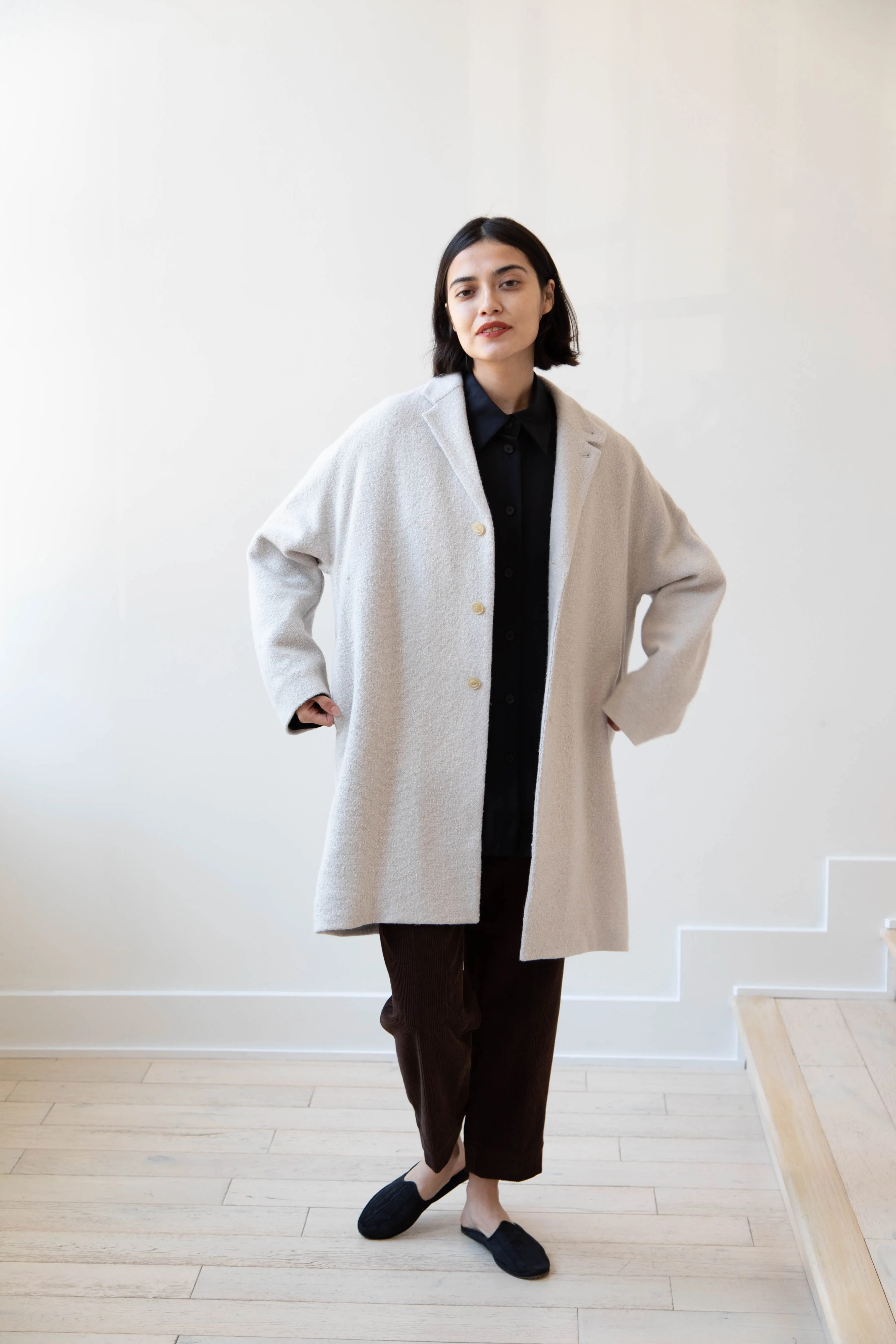 Arts & Science | Grandpa City Coat in Gray Beige