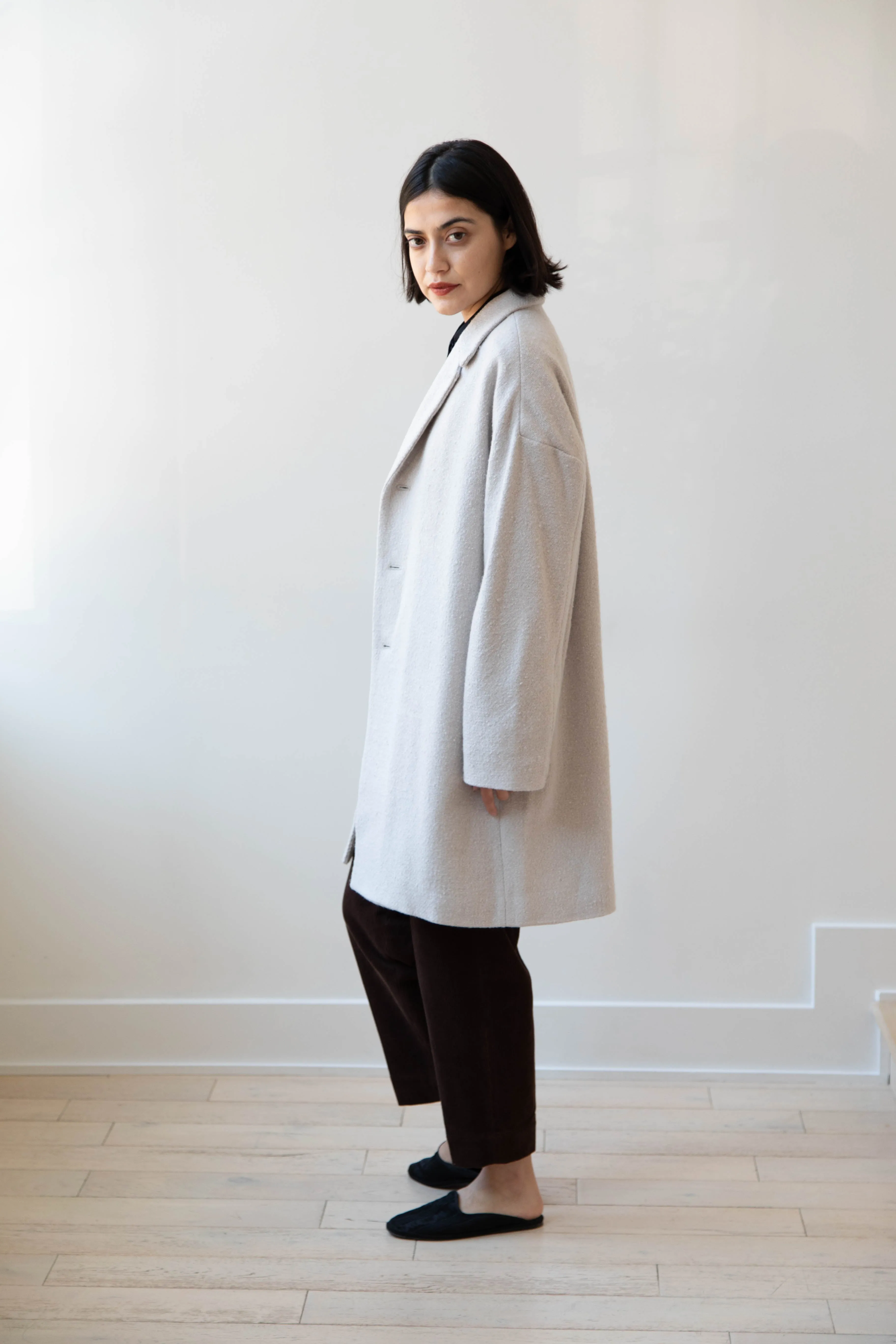 Arts & Science | Grandpa City Coat in Gray Beige