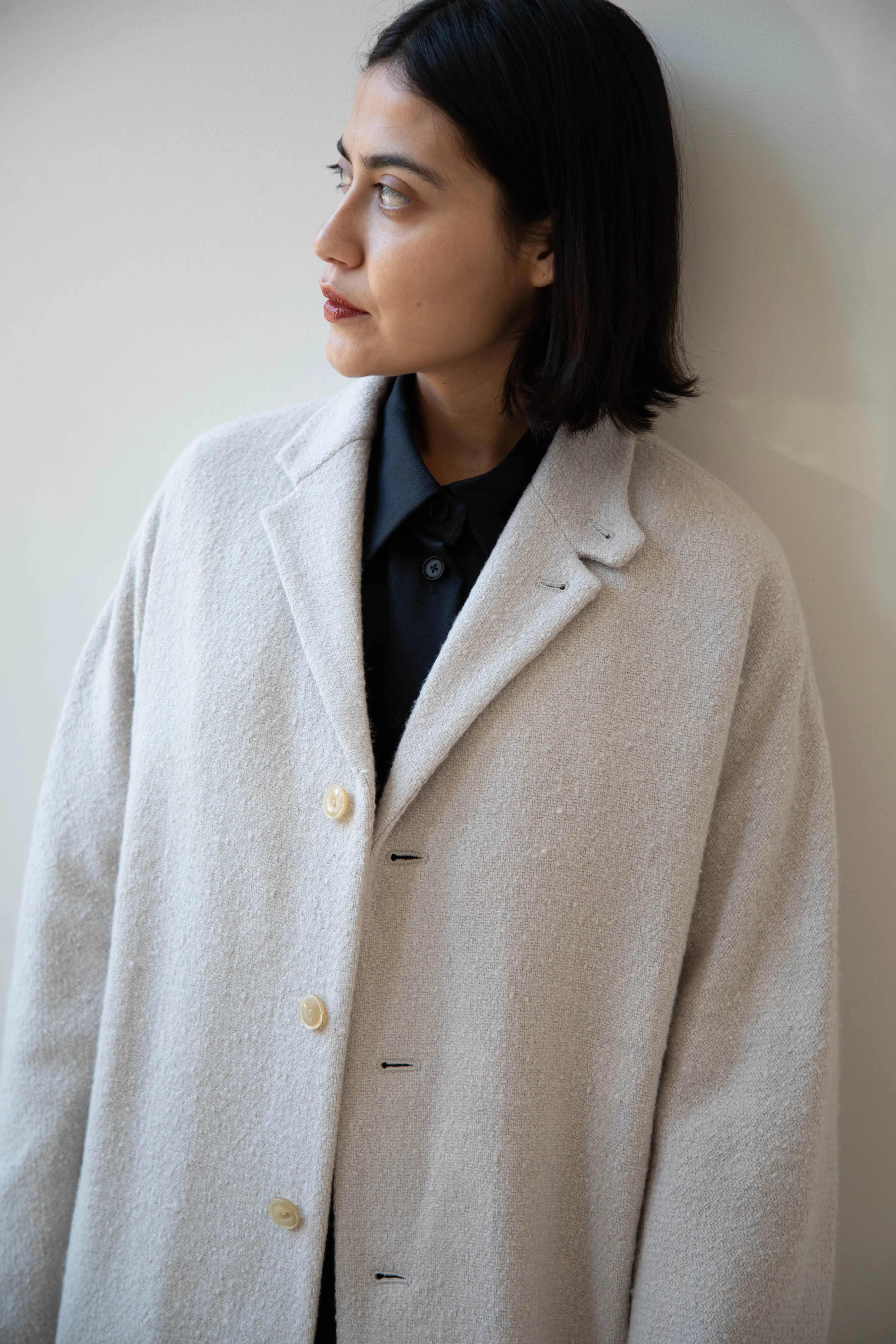 Arts & Science | Grandpa City Coat in Gray Beige