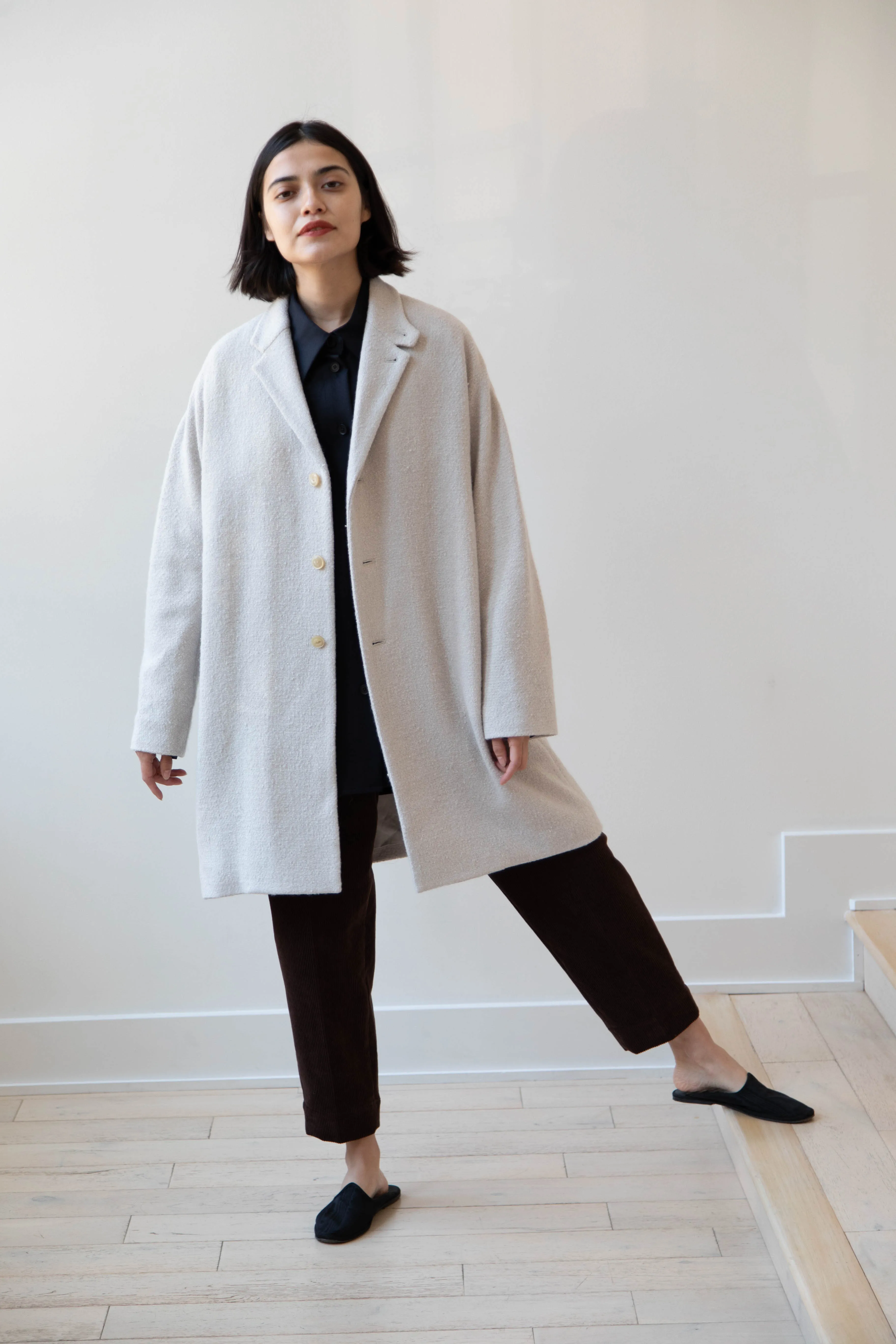 Arts & Science | Grandpa City Coat in Gray Beige