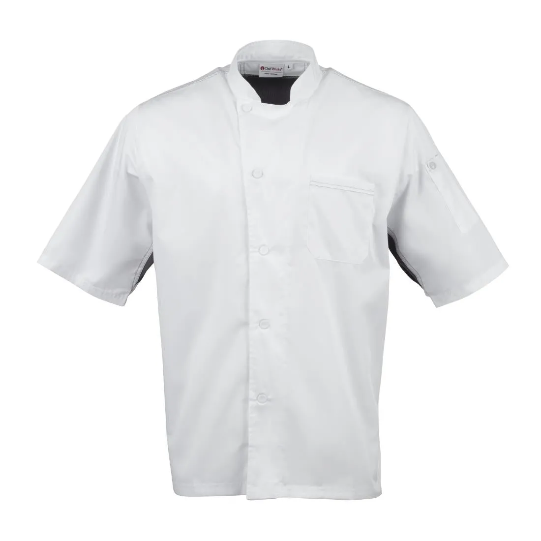 B205-L Chef Works Valais Signature Series Unisex Chefs Jacket White L