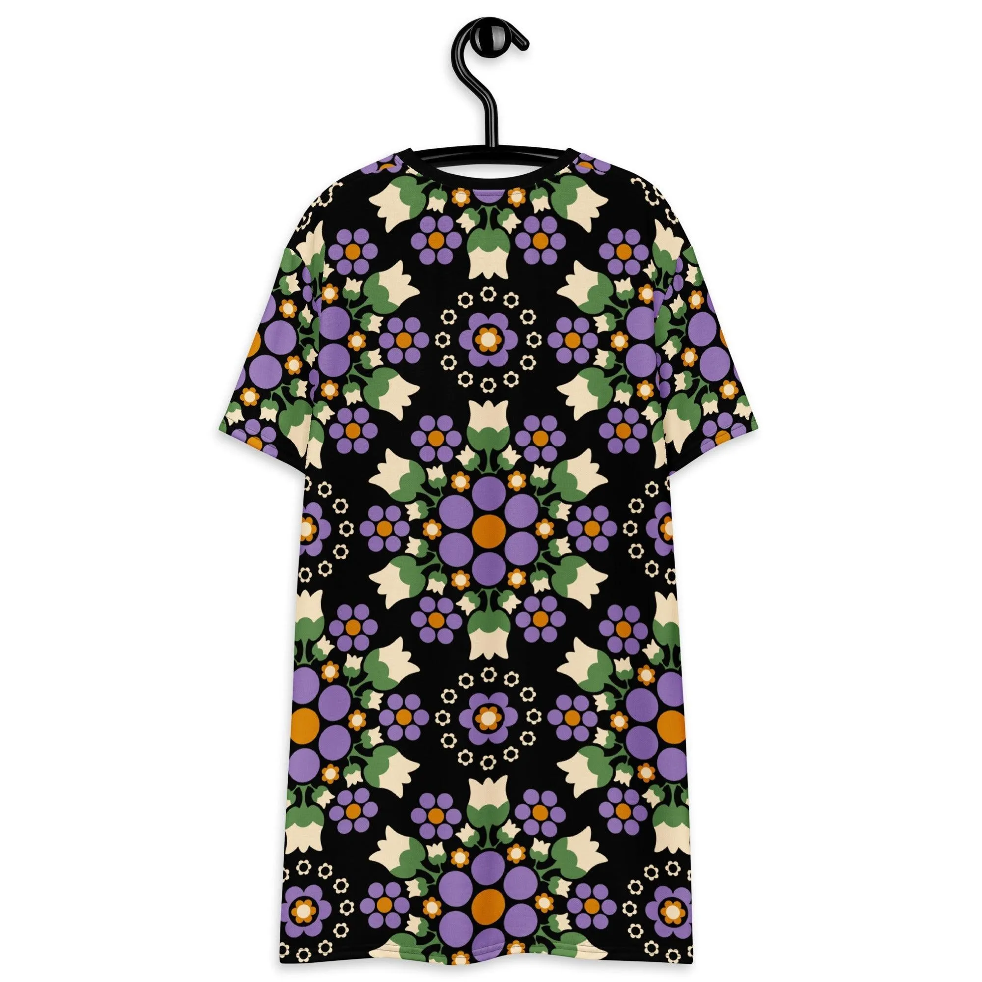 BERRY DANCE purple black - T-shirt dress