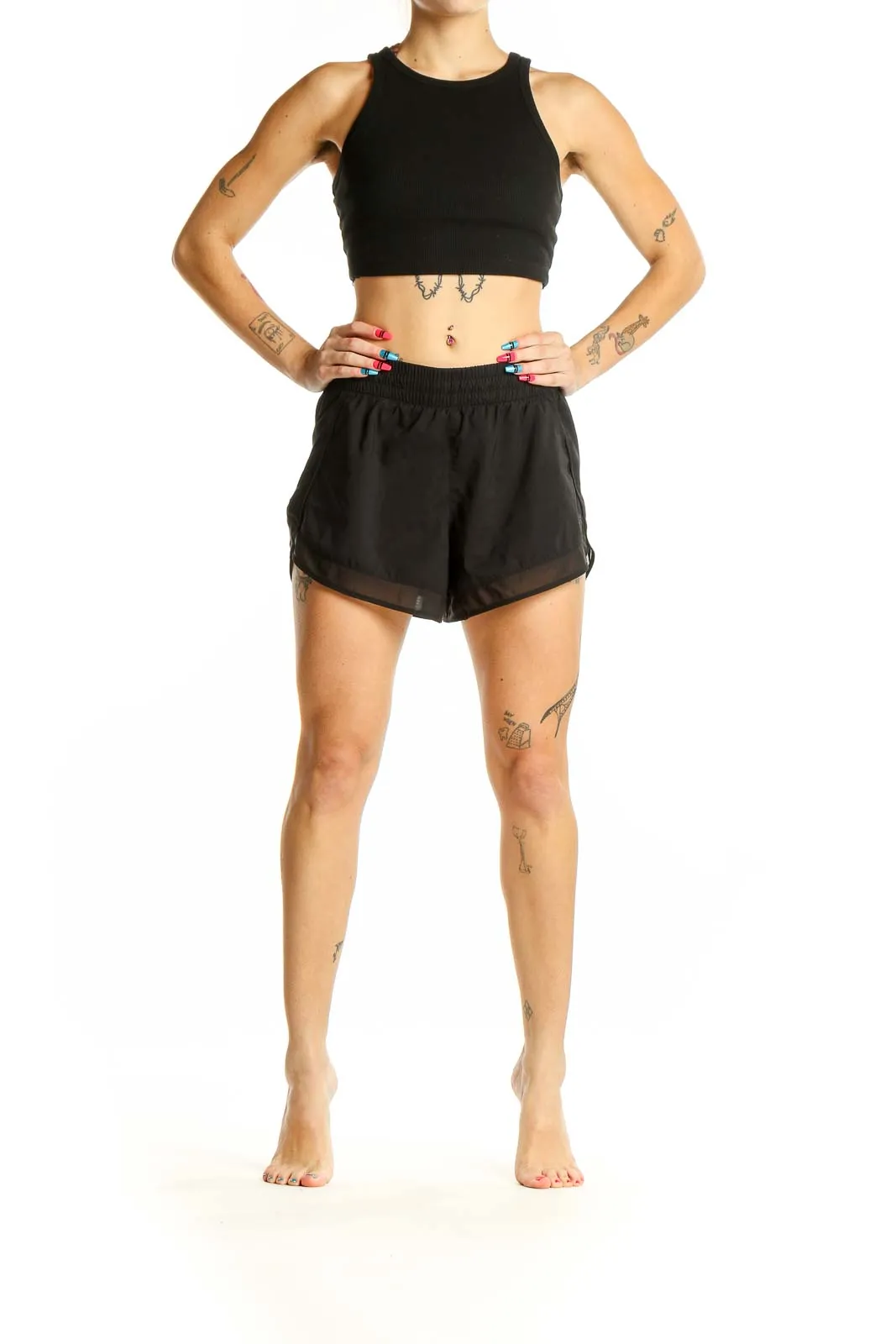 Black Sleek Active Shorts