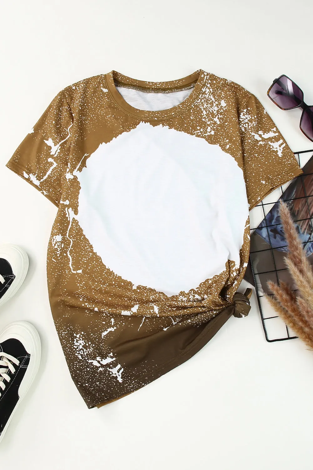 Bleached Blank Crew Neck Top