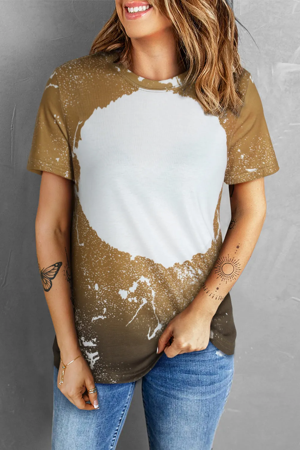 Bleached Blank Crew Neck Top