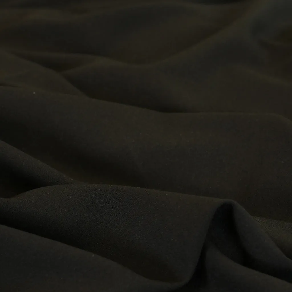 Bloomsbury - Black Crepe Stretch Woven Suiting Fabric Sample