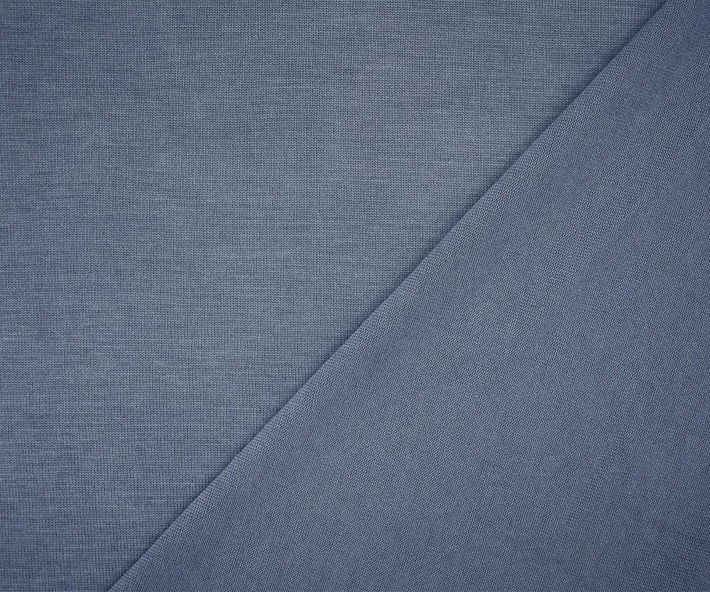 Blue Poly Washed Modal Poly Stretch  Spandex Solid Jersey Knit Fabric