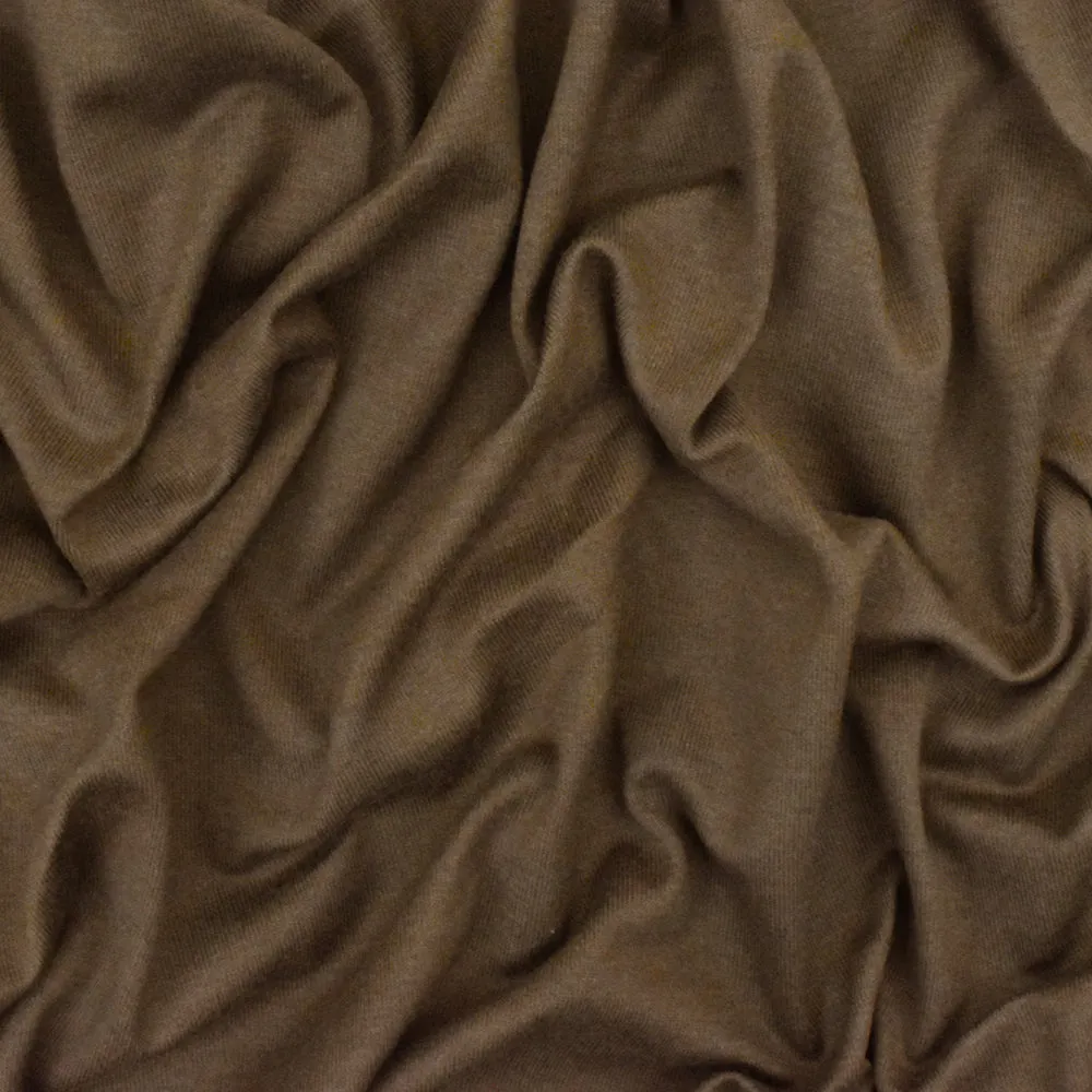 Coffee Brown Solid Rayon Jersey Knit Fabric