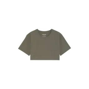 Easy Crop Top Olive