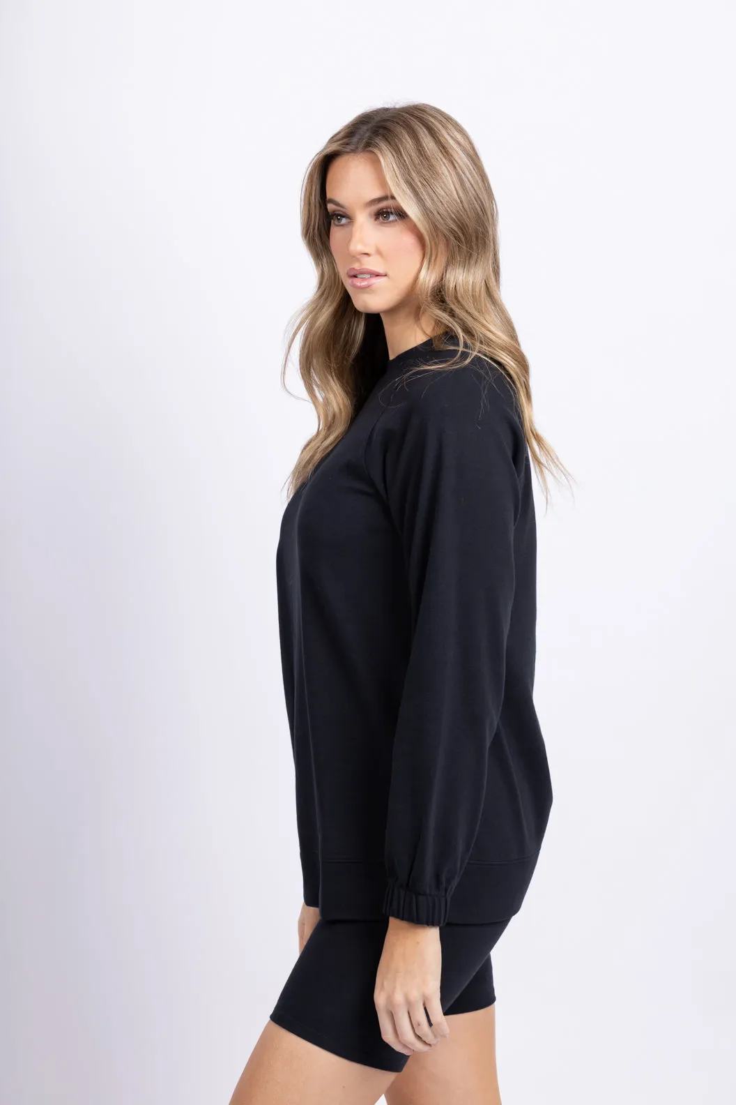 Eberjey Luxe Sweats Sweatshirt in Black