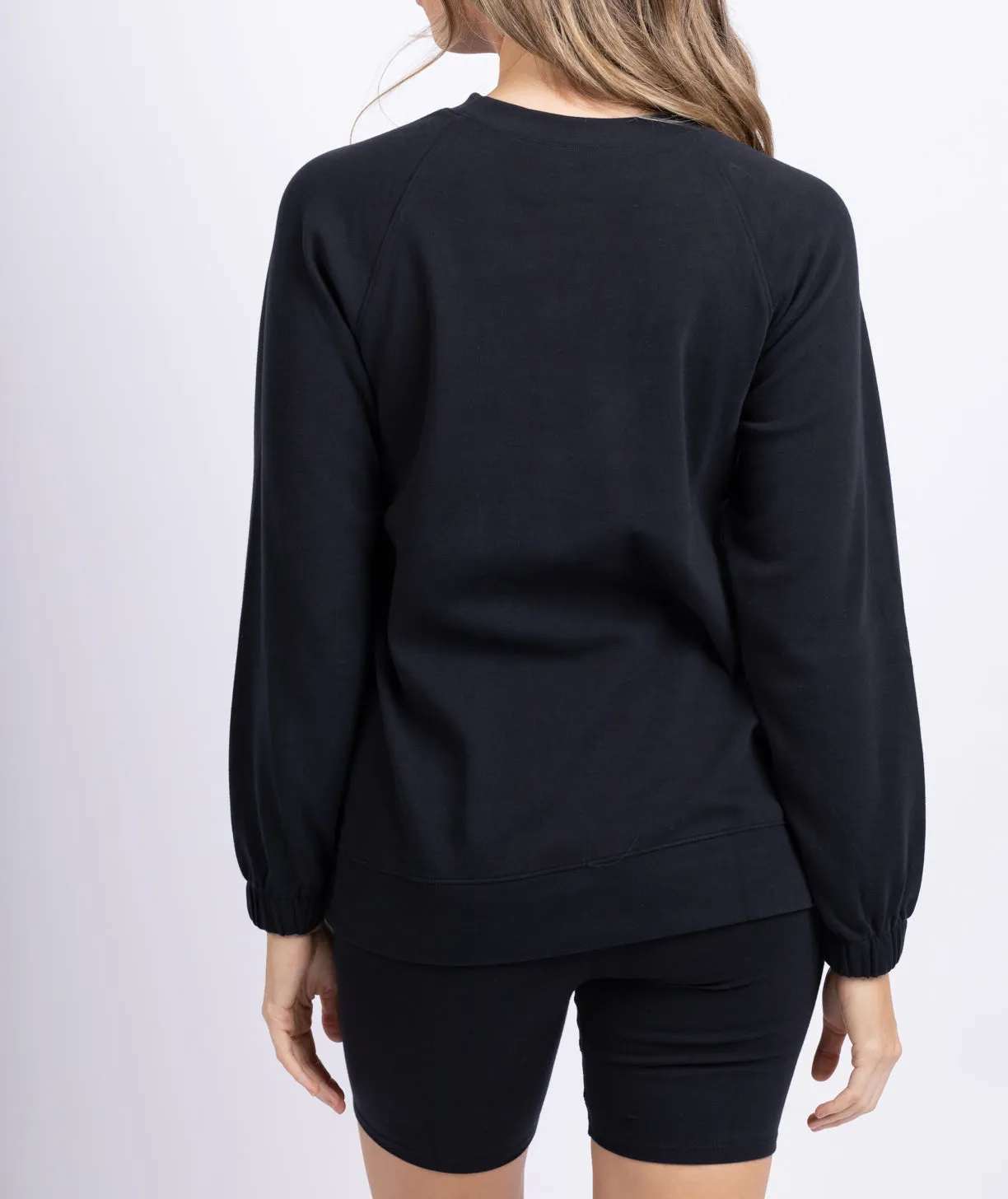 Eberjey Luxe Sweats Sweatshirt in Black