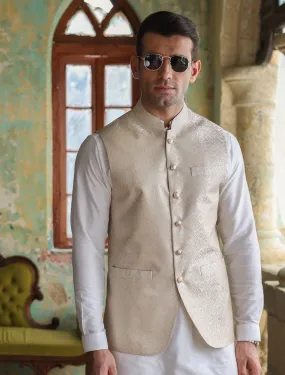 GOLDEN JAMAWAR WAISTCOAT