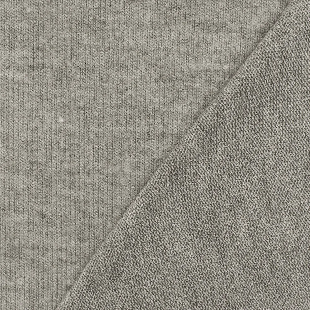 Heather Airport Gray Stretch Brushed Jersey Knit Fabric