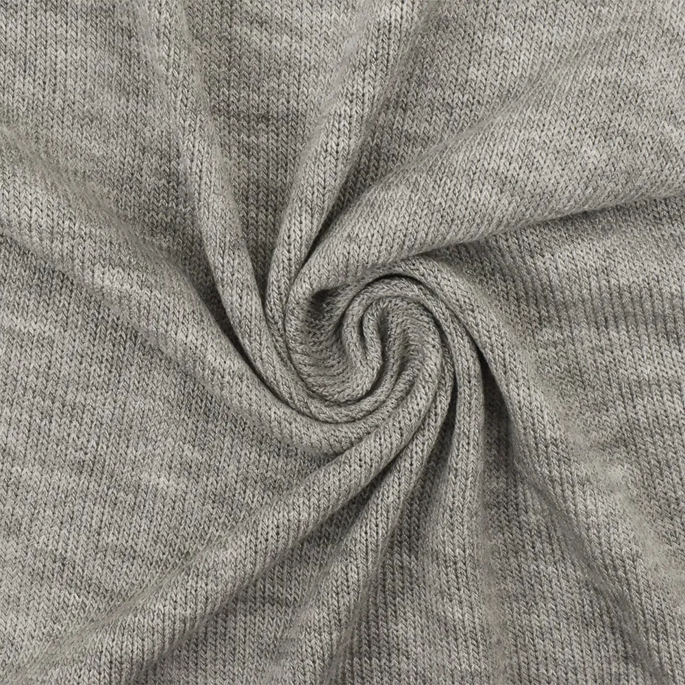 Heather Cloudy Gray Stretch Rayon Jersey Knit Fabric