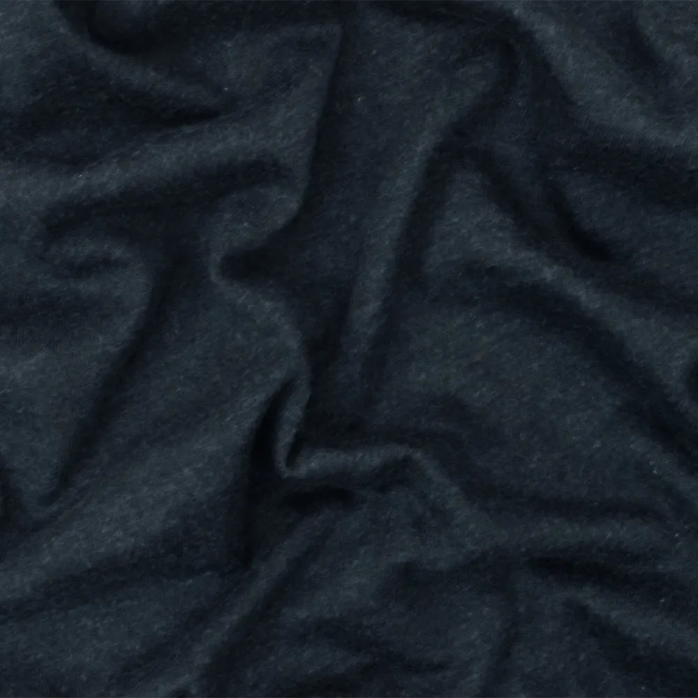 Heather Night Navy Blue Organic Cotton Stretch Spandex Jersey Knit Fabric