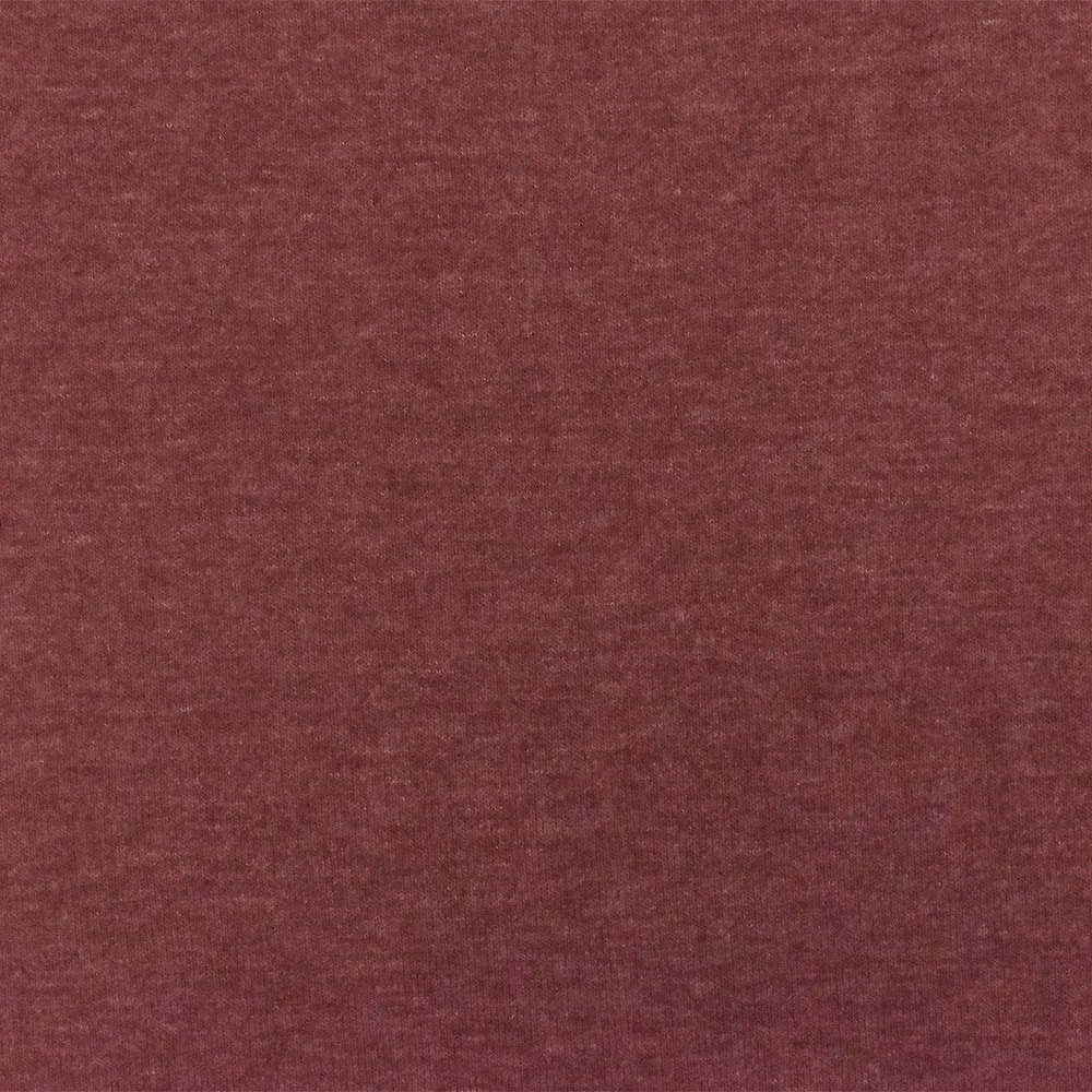 Heather Red Organic Cotton Poly Stretch Spandex 1x1 Rib Knit Fabric