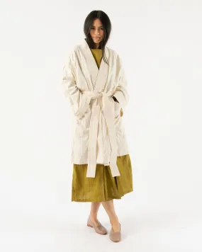 Ichi Antiquités Azumadaki Quilt Robe in Ivory