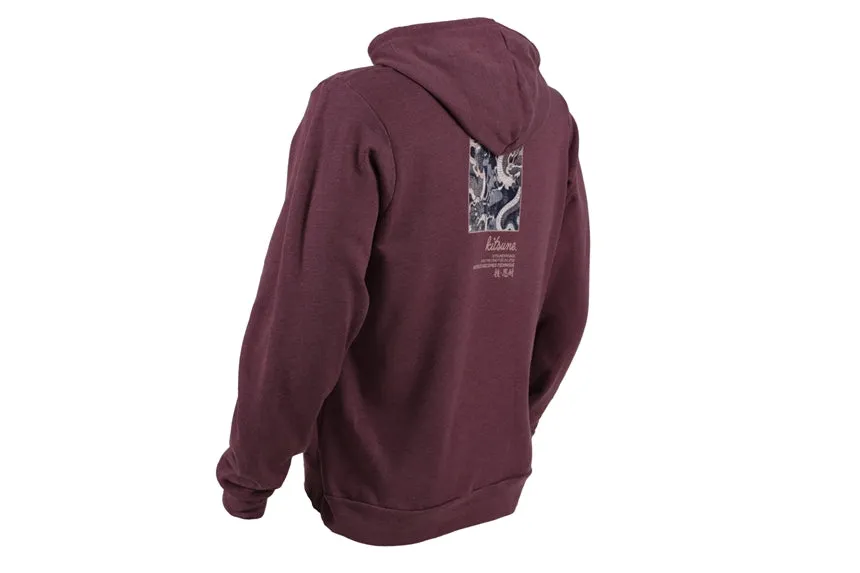 Kitsune "Twin Dragon" Hoodie - Maroon Heather