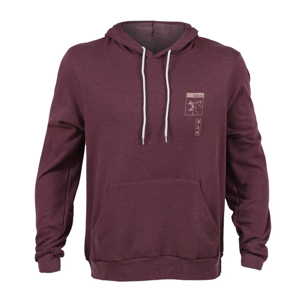 Kitsune "Twin Dragon" Hoodie - Maroon Heather