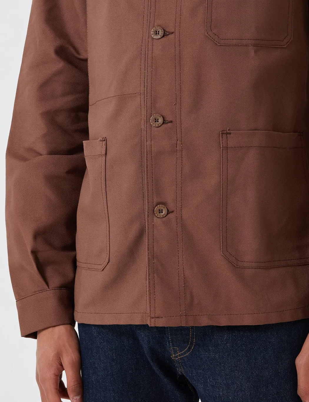 Le Laboureur Cotton Work Jacket - Brown