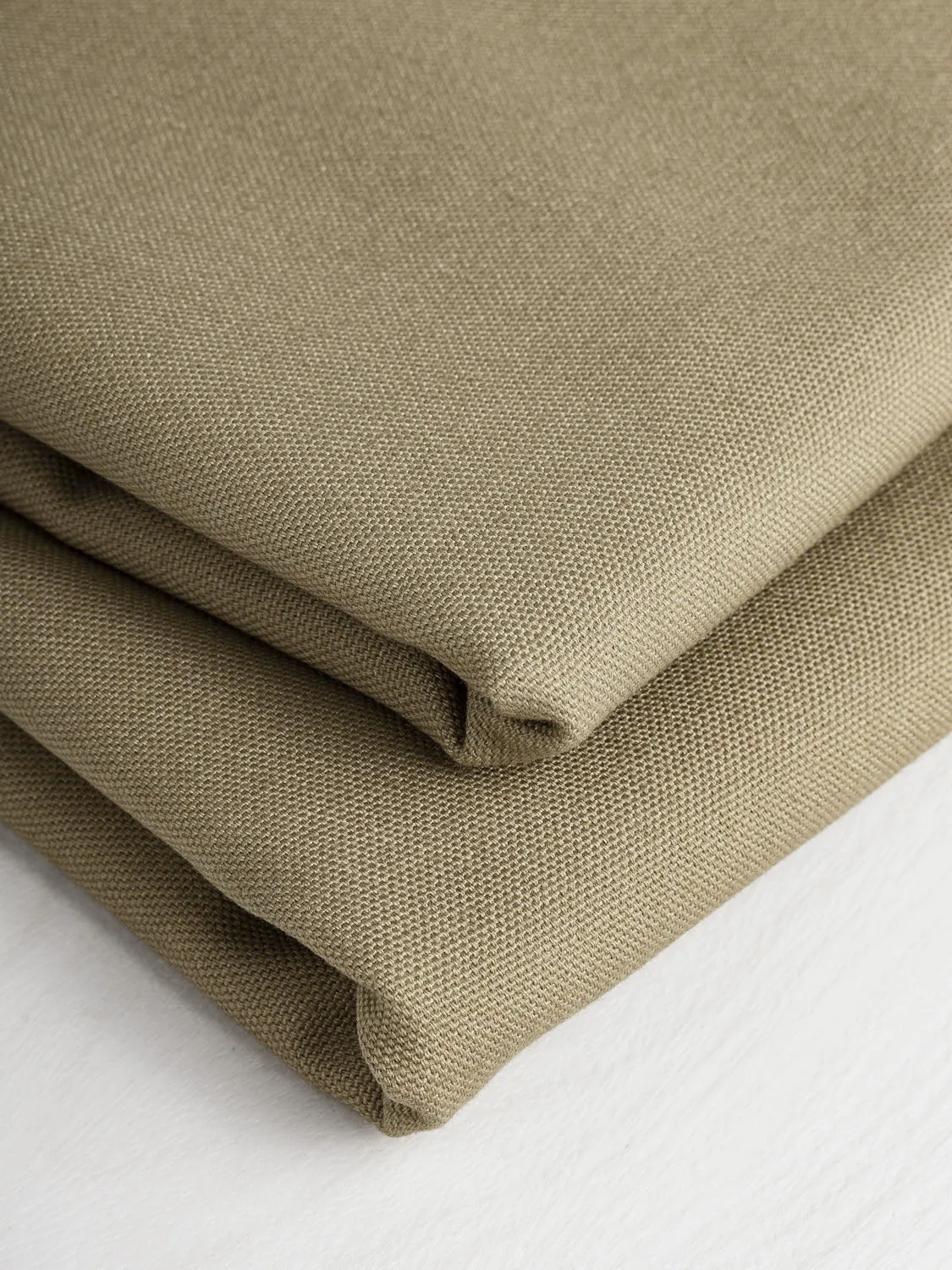 Midweight Core Collection Organic Cotton Canvas - Khaki - Swatch