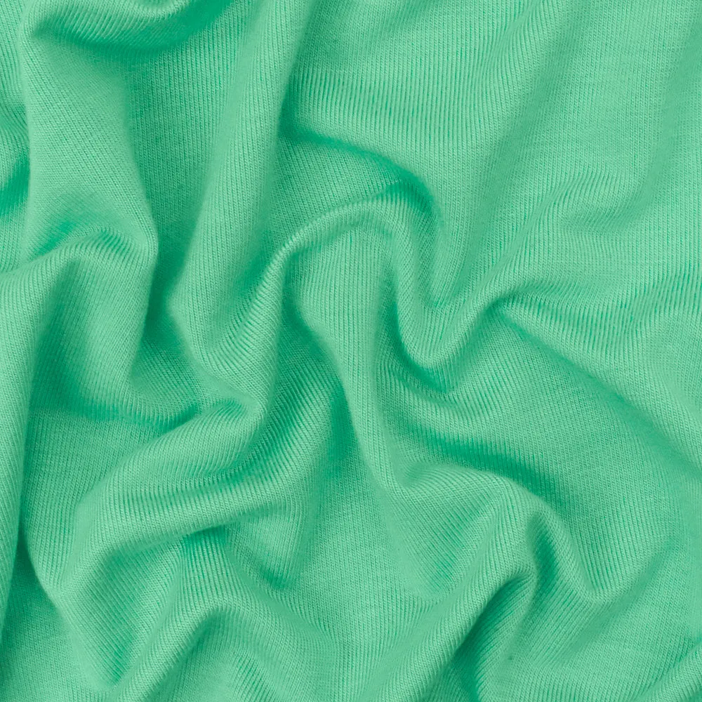 Mint Green Solid Stretch Spandex Bamboo Jersey Knit Fabric