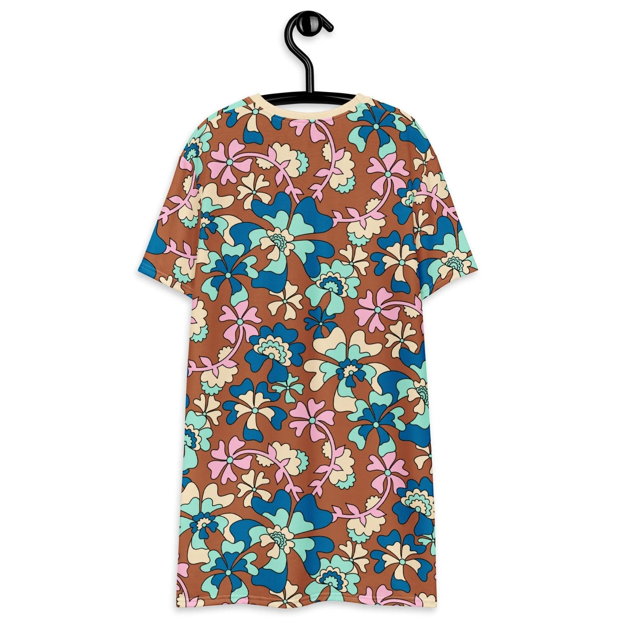 MISS PENNY blue brown - T-shirt dress