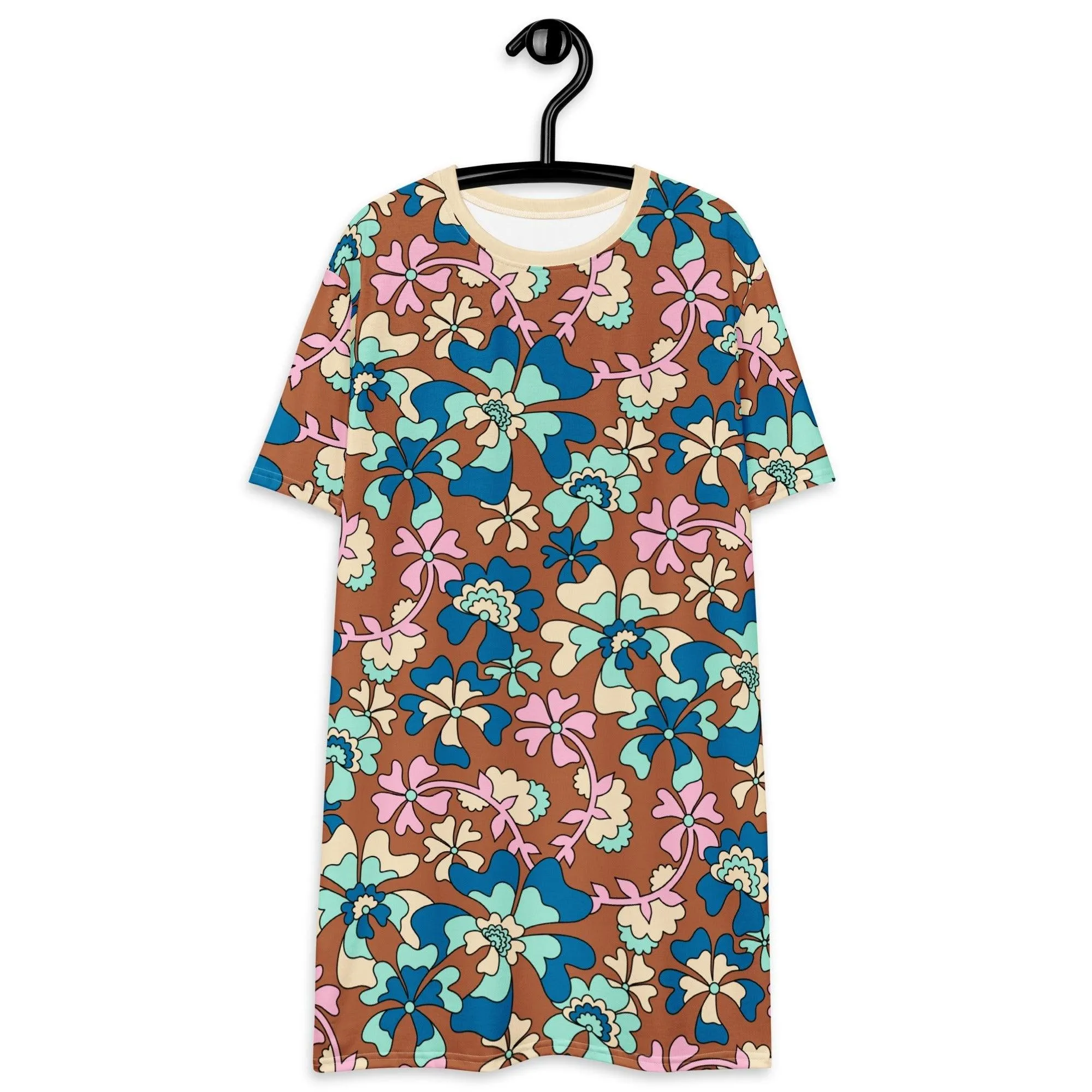 MISS PENNY blue brown - T-shirt dress