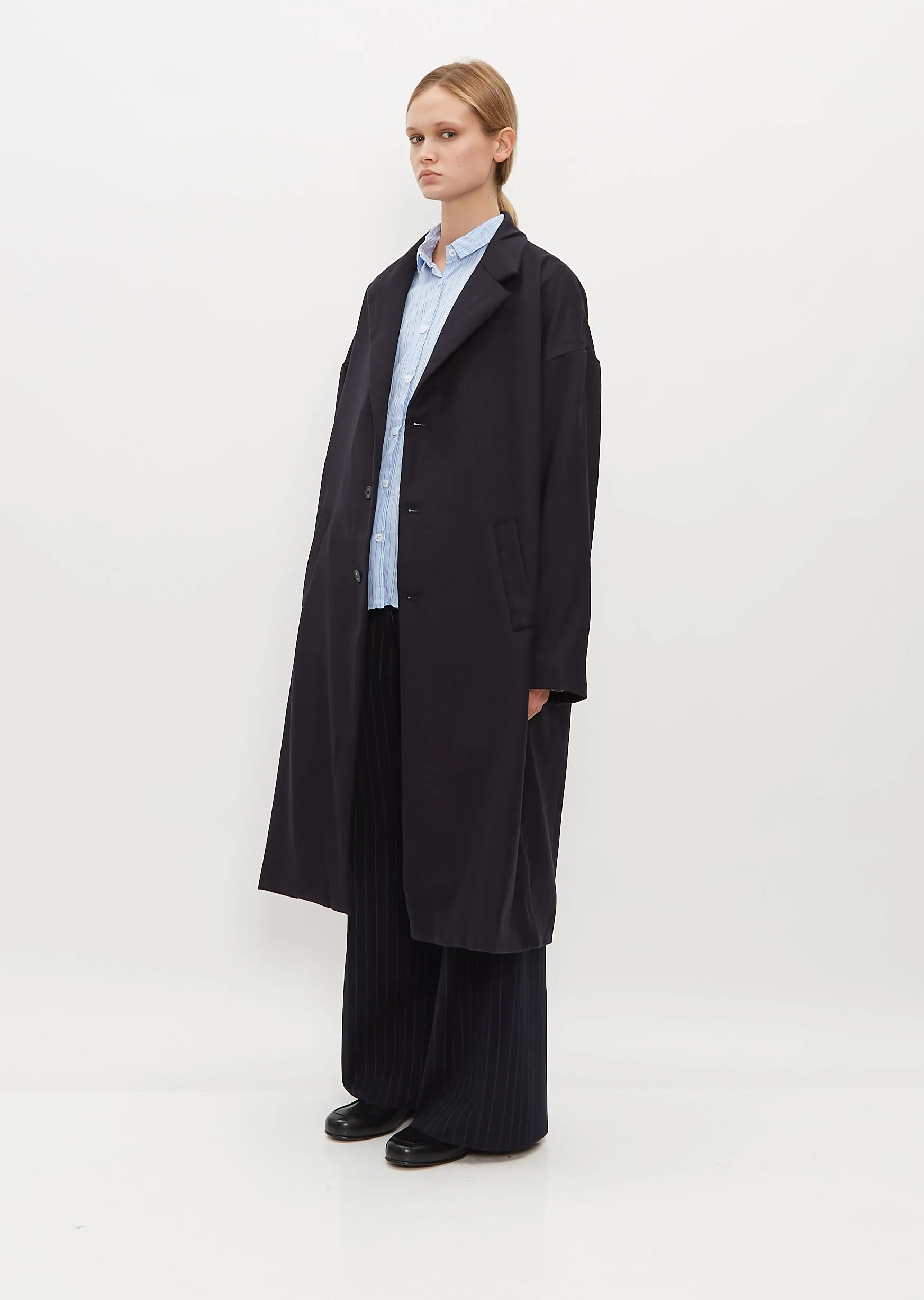 Moon Wool Coat — Navy