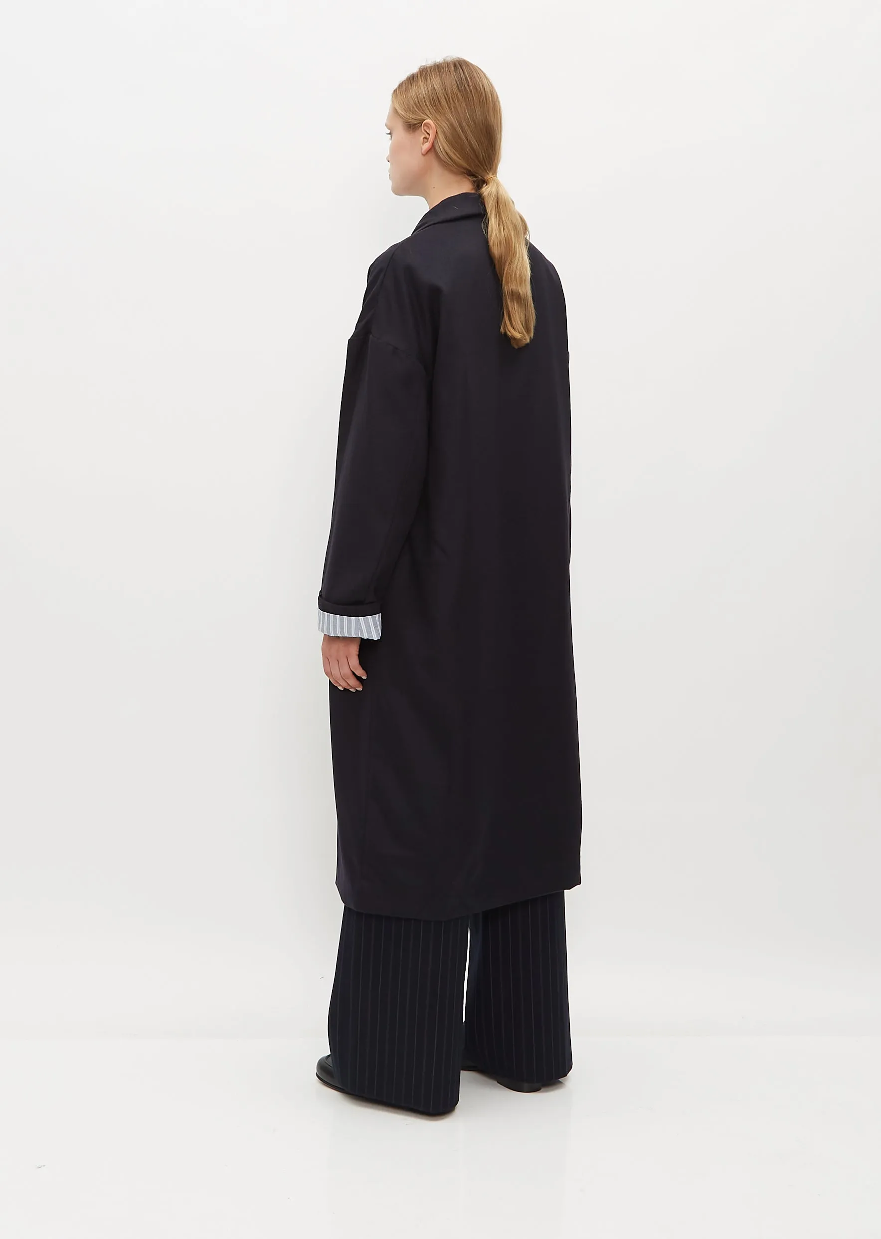 Moon Wool Coat — Navy