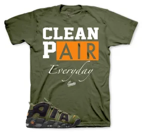 More Uptempo 96 Cargo Khaki Clean Pair Shirt