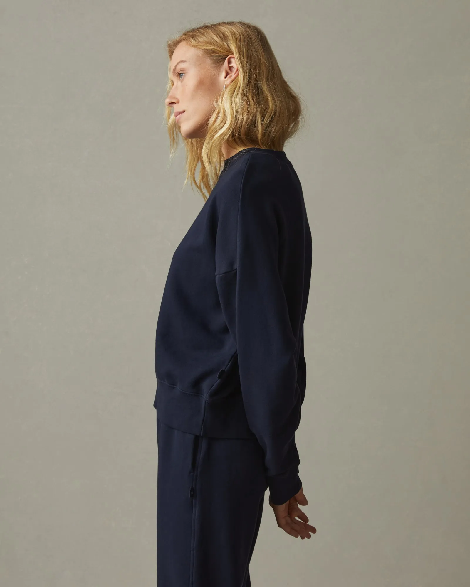 Premium Midweight Oversized Crew - Dress Navy