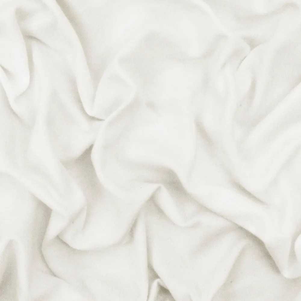 Pure White Solid Stretch Cotton Jersey Knit Fabric