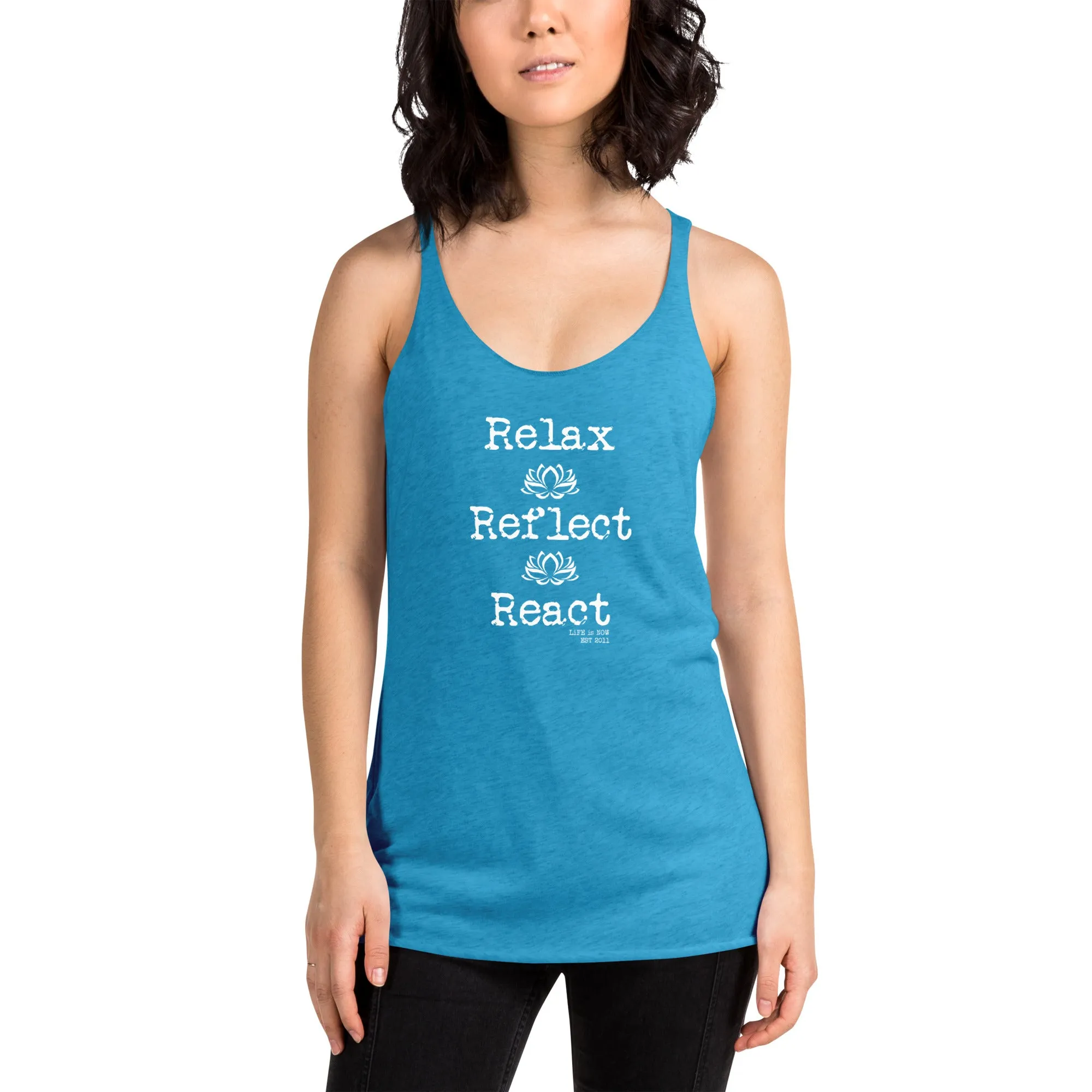 Relax Reflect React Women's Racerback Tank