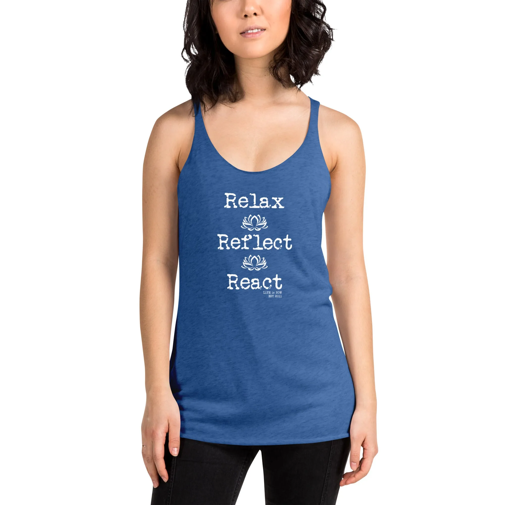 Relax Reflect React Women's Racerback Tank