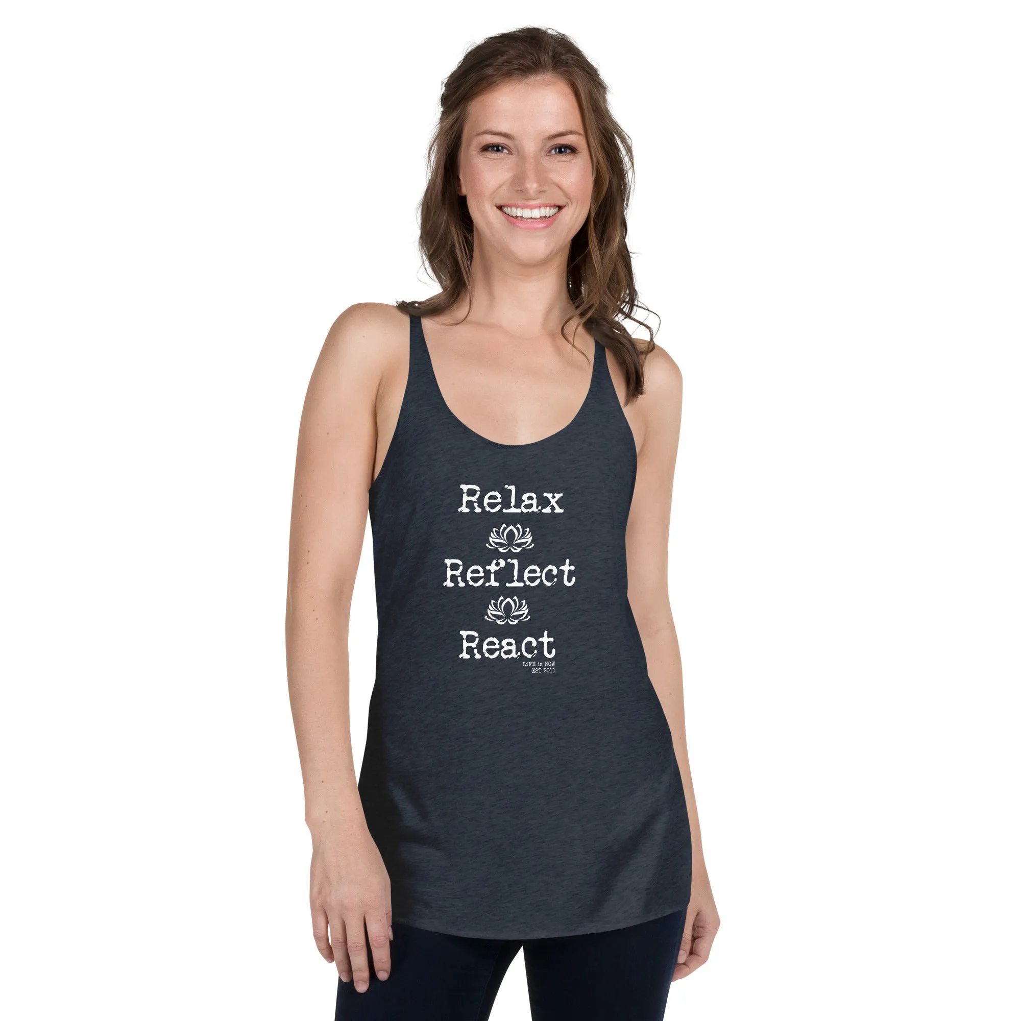 Relax Reflect React Women's Racerback Tank