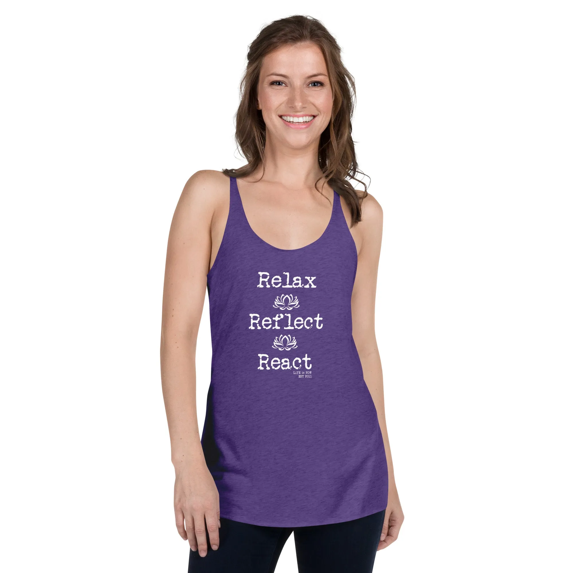 Relax Reflect React Women's Racerback Tank