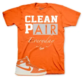 Retro 1 AJKO Rush Orange Clean Pair Shirt