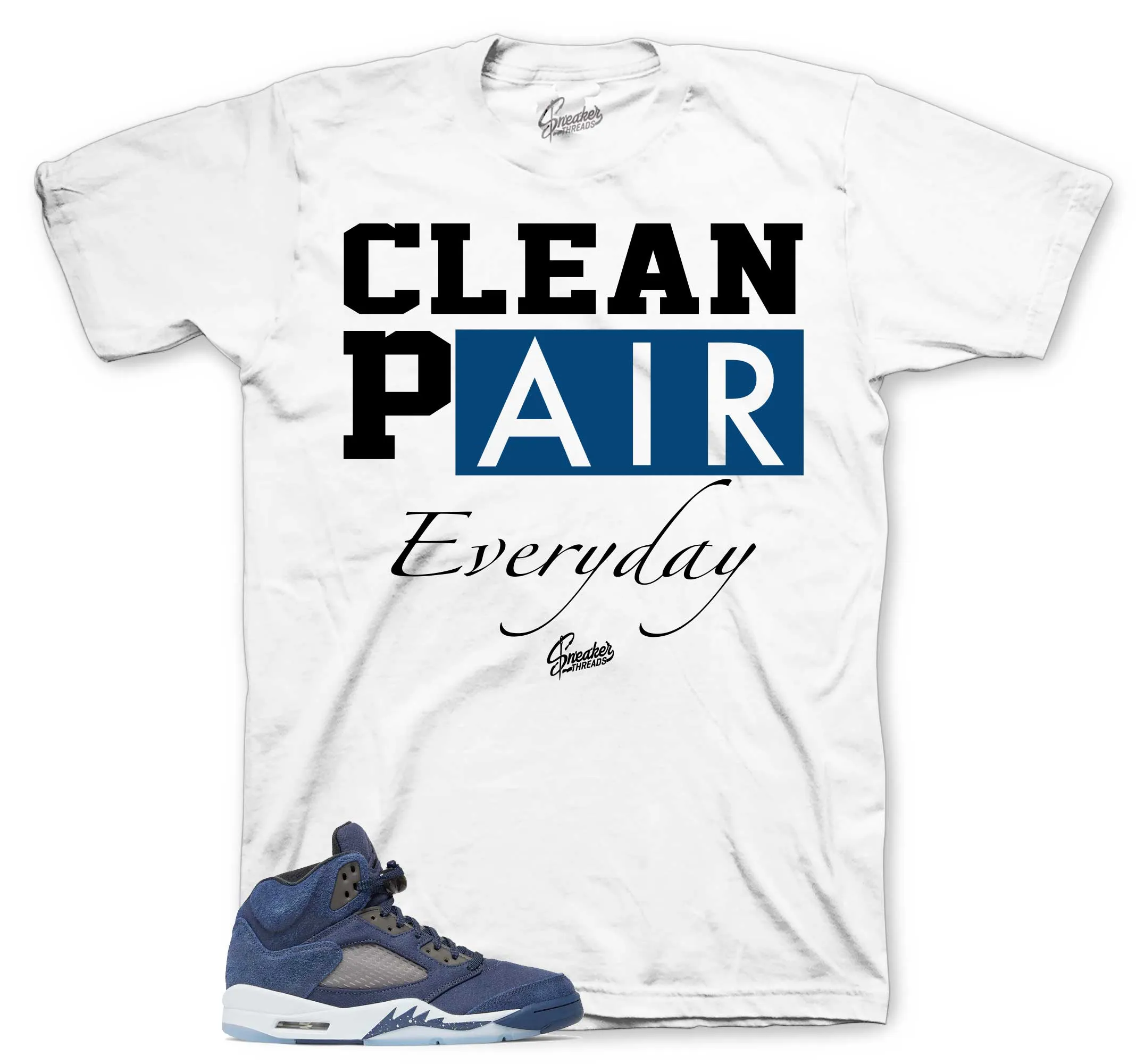 Retro 5 Midnight Navy Clean Pair Shirt